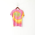 Gildan Men M T-Shirt Pink Cotton Hippie North Fork River Camp Crew Neck Top