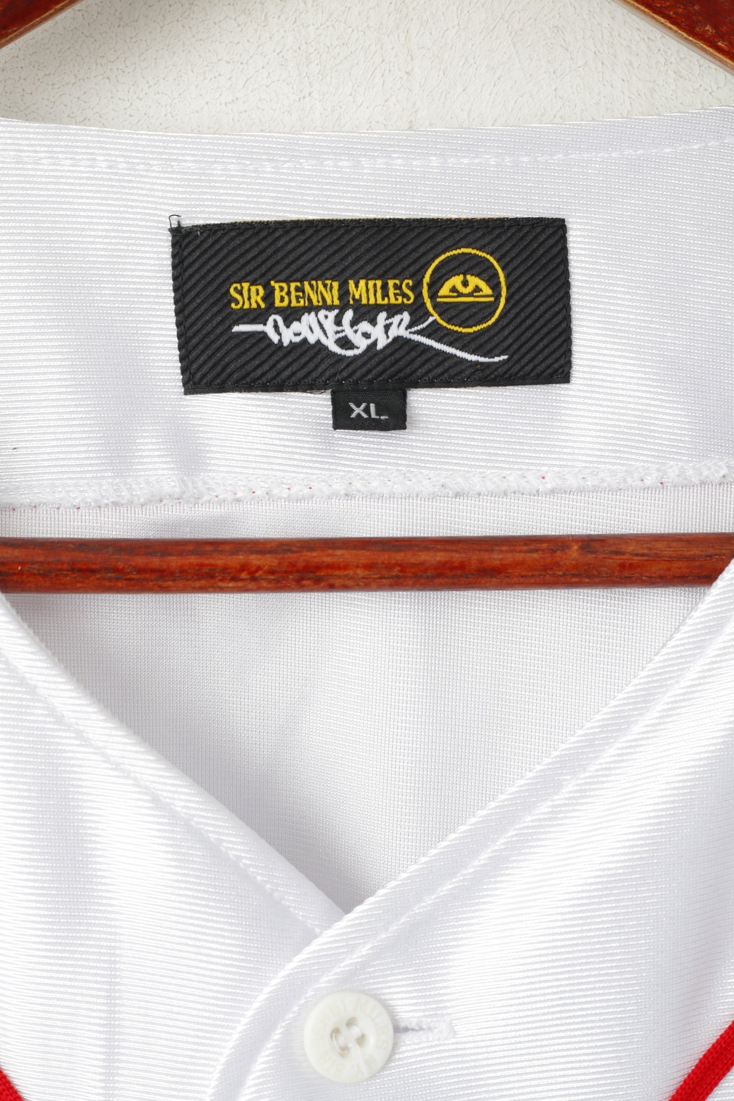 Sir Benni Miles Men XL Shirt White Shiny Limietd Edition Team Sport Jersey Vest