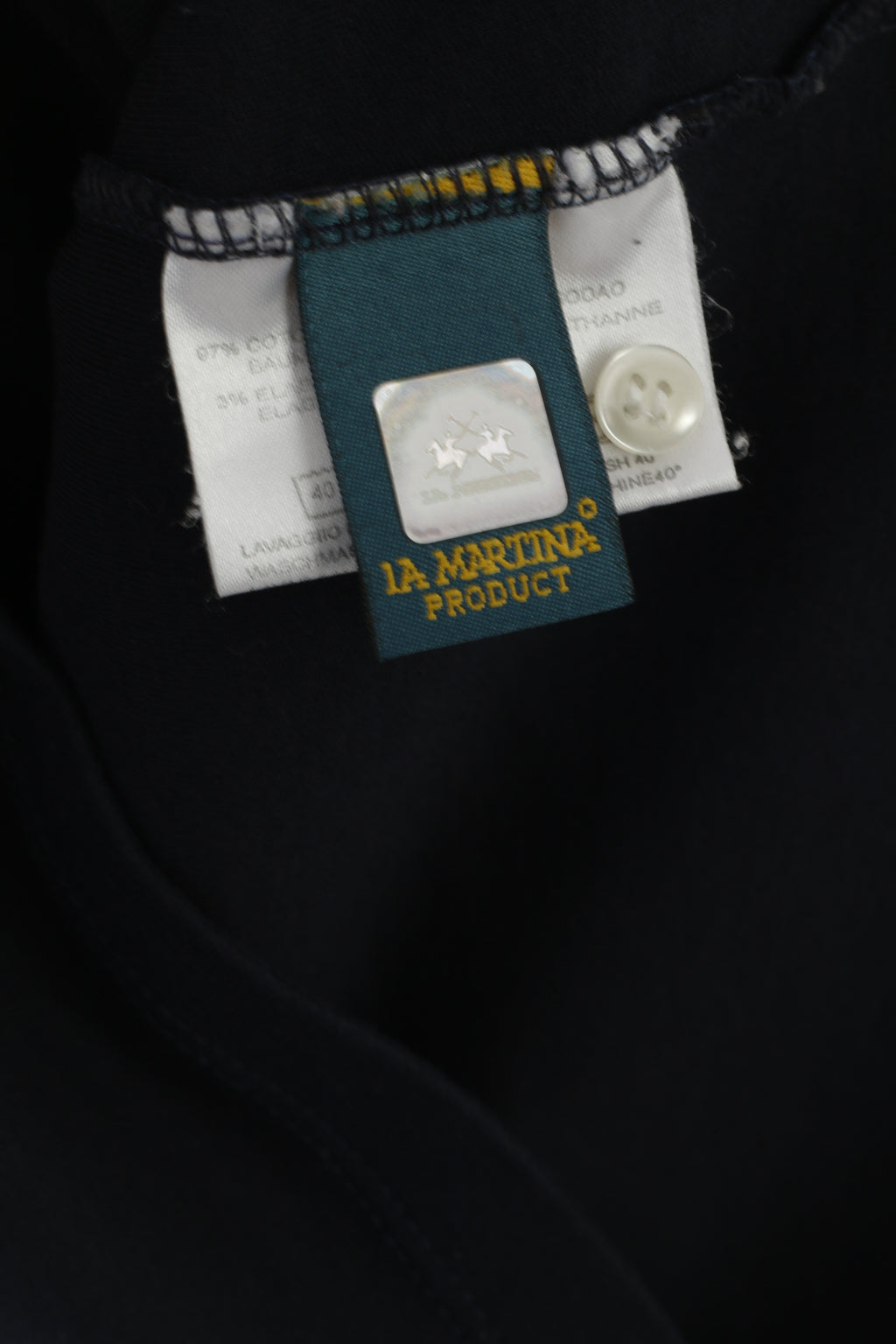 La Martina Women L (M) Polo Shirt Navy Cotton 2008 Mexico World Championship Top