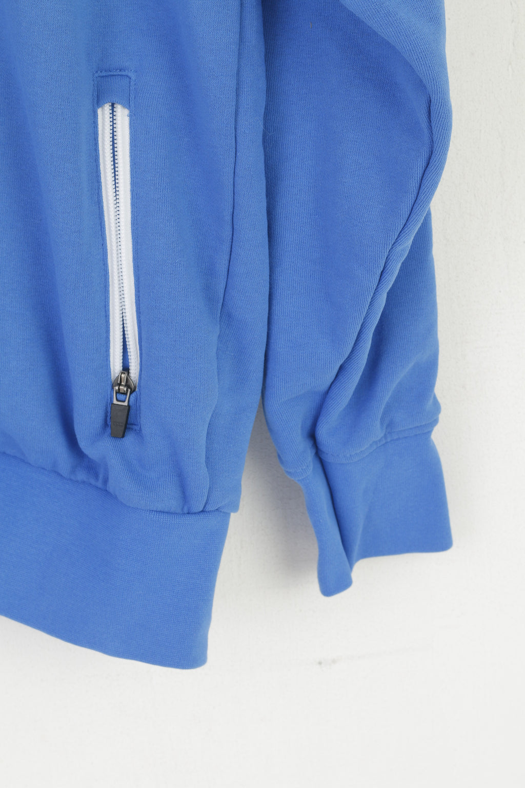 Identity Men M Sweatshirt Blue Cotton DDR Germany Democratic Republic Zip Up Top