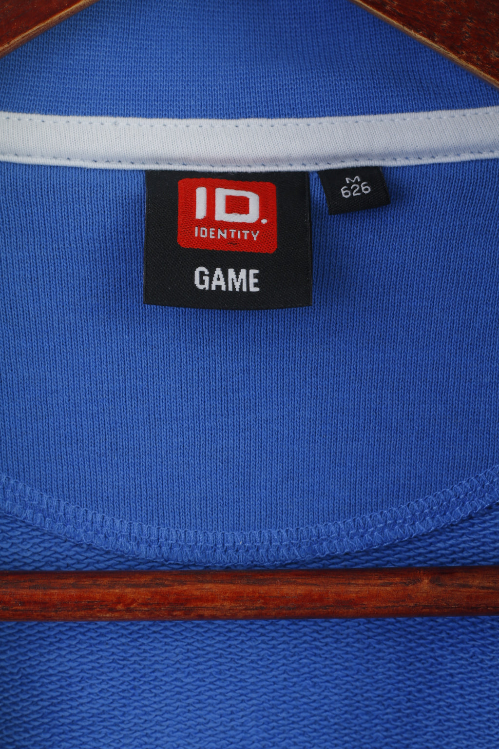 Identity Men M Sweatshirt Blue Cotton DDR Germany Democratic Republic Zip Up Top