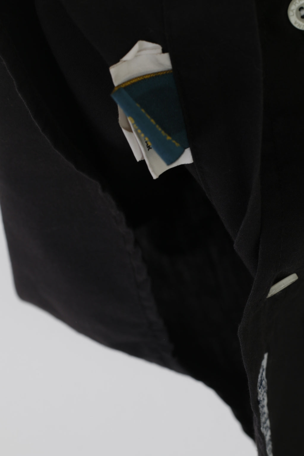 La Martina Uomo L (M) Camicia casual in cotone nero manica corta Top Buenos Aires
