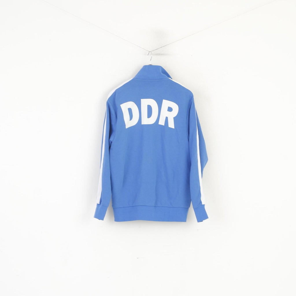 Identity Men M Sweatshirt Blue Cotton DDR Germany Democratic Republic Zip Up Top
