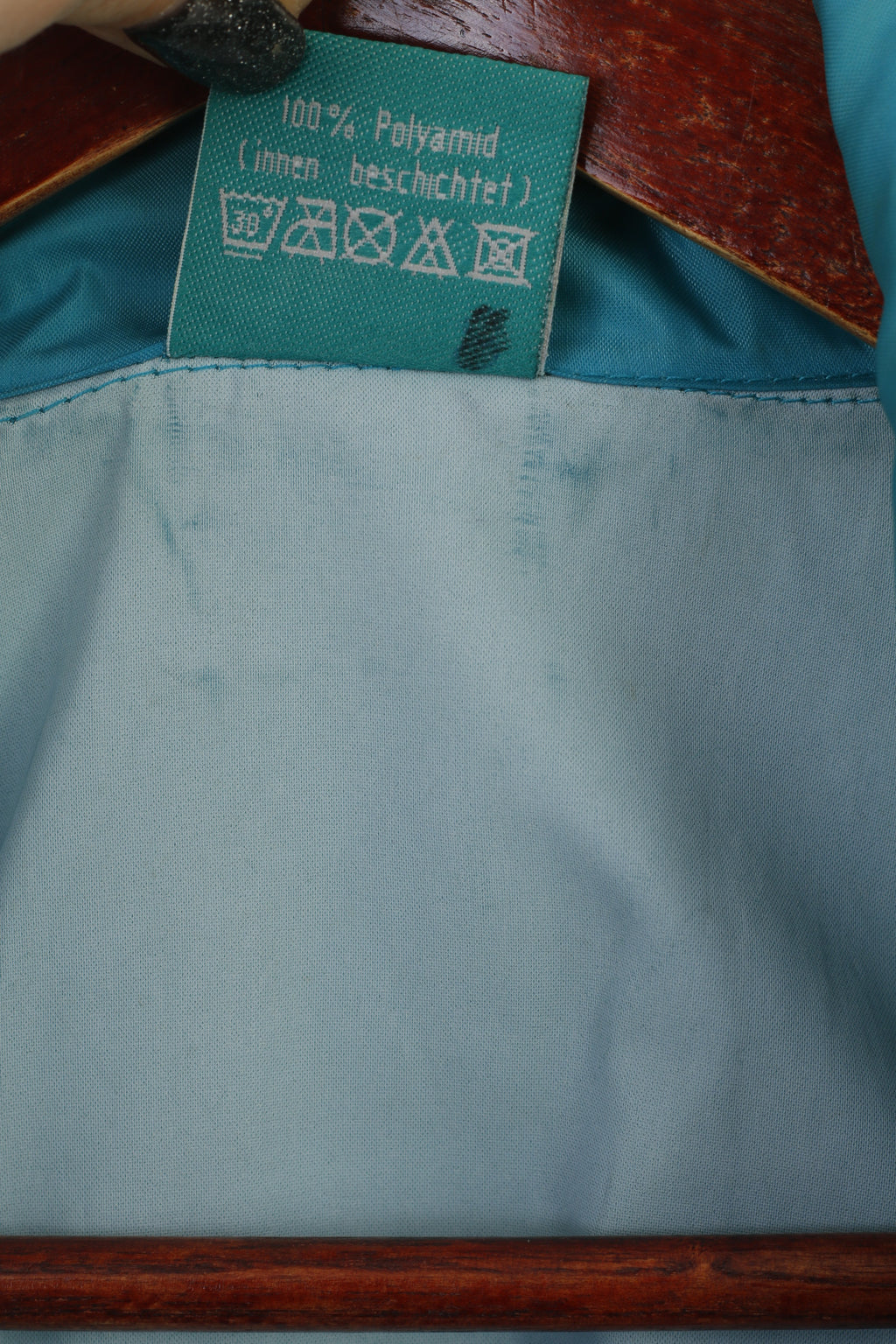 Linea Sporta Men L Jacket Green Nylon Shiny Vintage Packable Full Zipper Rain Top