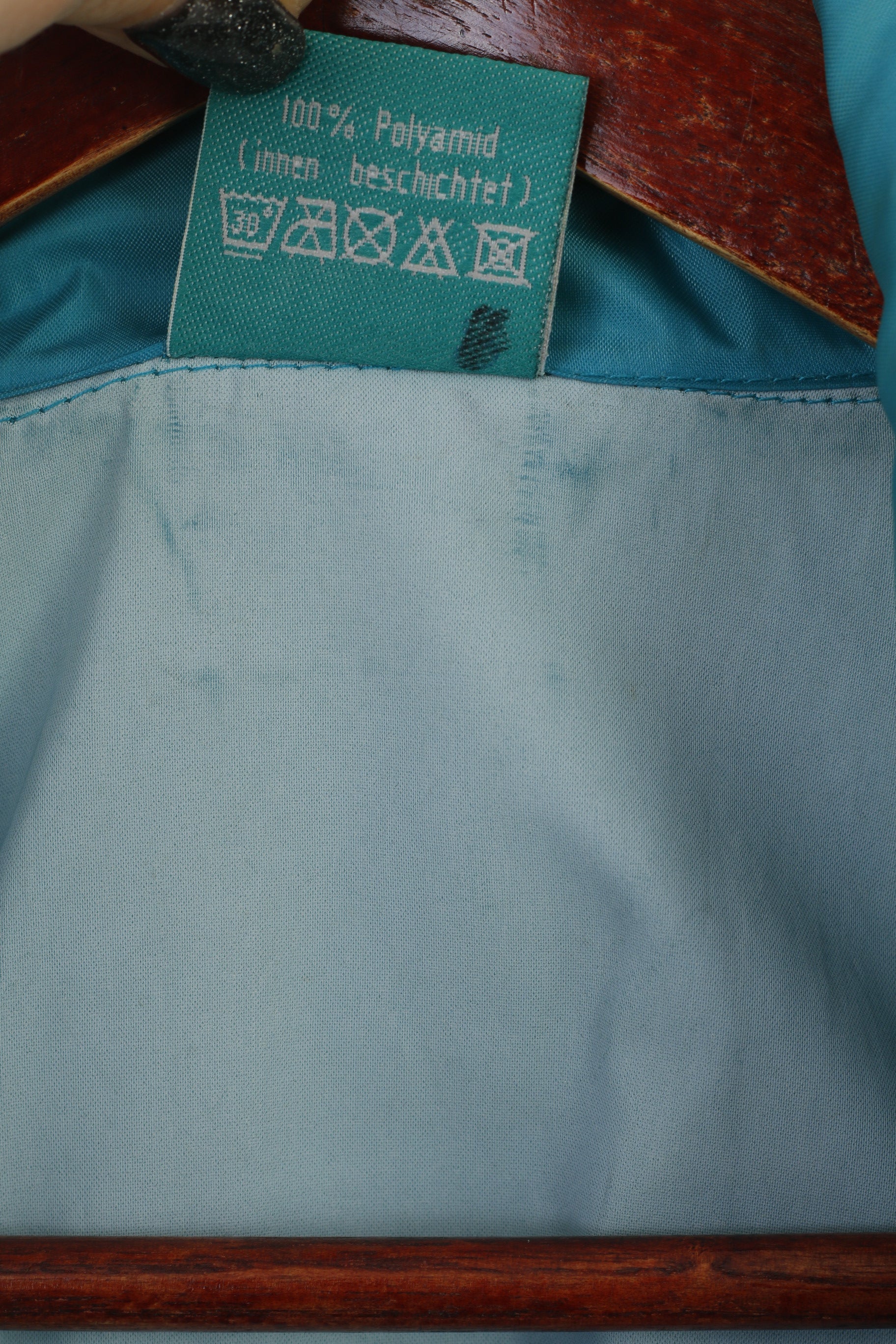 Linea Sporta Men L Jacket Green Nylon Shiny Vintage Packable Full Zipper Rain Top