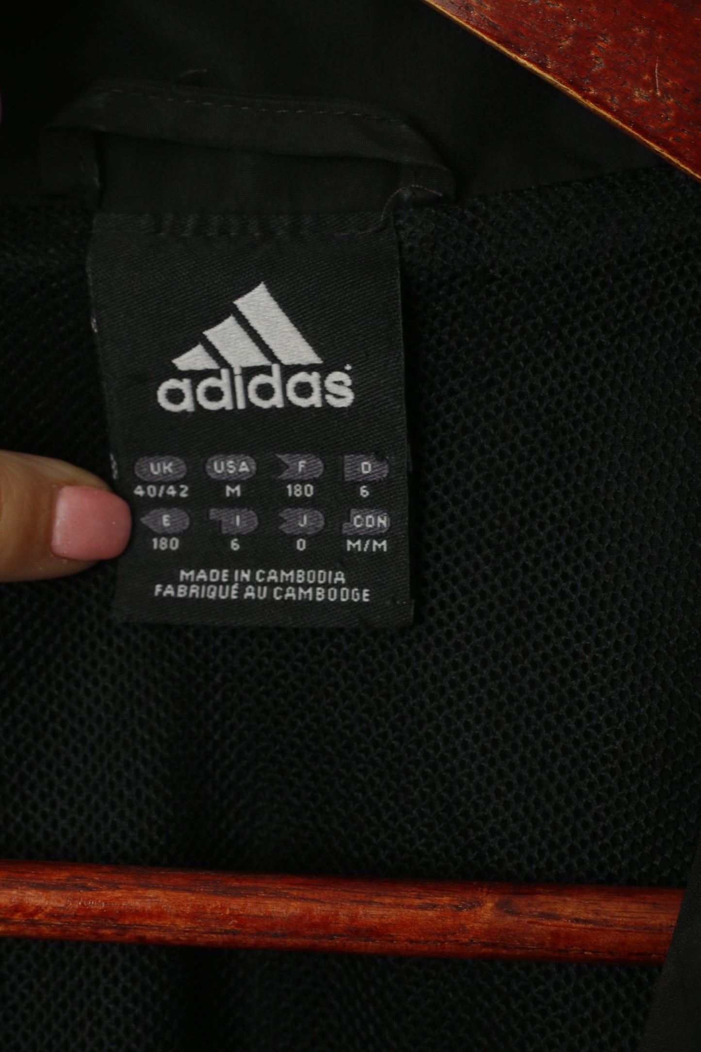 Adidas Men M Jacket Black Sport Full Zipper 3 Stripe Training Activewear Top