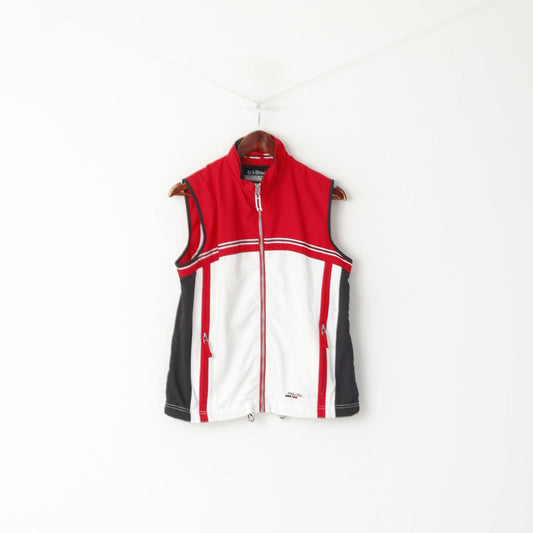 Killtec Donna 36 S Gilet Rosso Bianco Gilet con cerniera intera Abbigliamento sportivo Top casual
