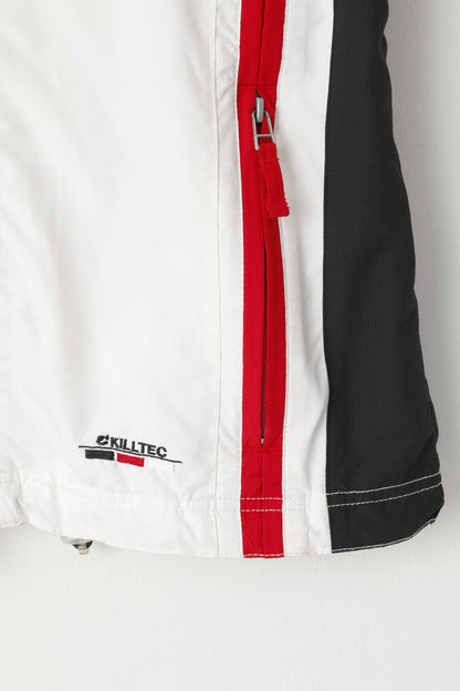 Killtec Donna 36 S Gilet Rosso Bianco Gilet con cerniera intera Abbigliamento sportivo Top casual