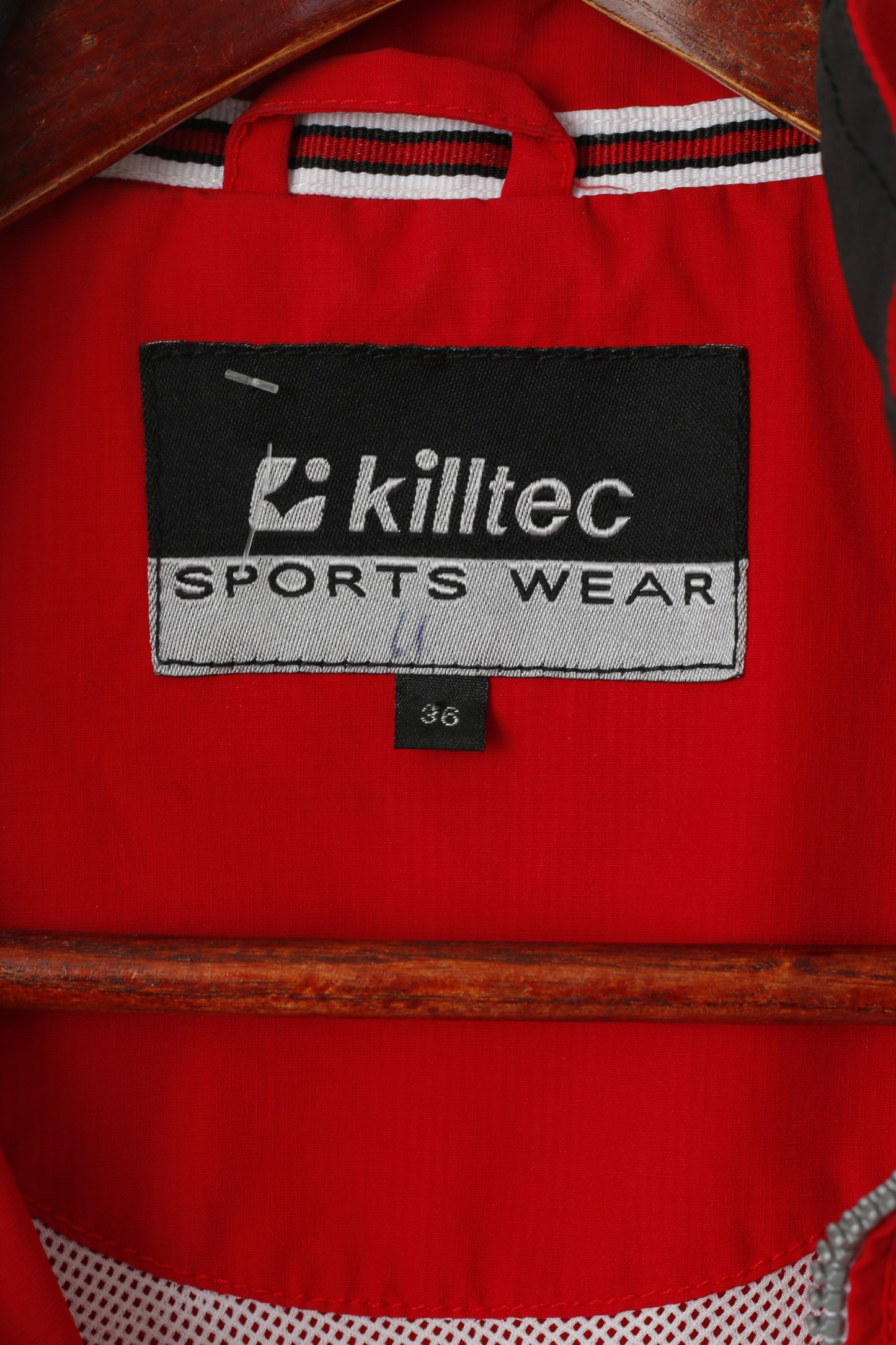 Killtec Women 36 S Vest Red White Full Zipper  Gilet Sportswear Casual Top