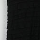 ESCADA Sport Women M Dress Black Viscose Cotton Blend Midi Flounces