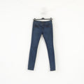 Pantaloni Guess 28 da donna Pantaloni blu scuro con dettagli elasticizzati in cotone skinny Starlet