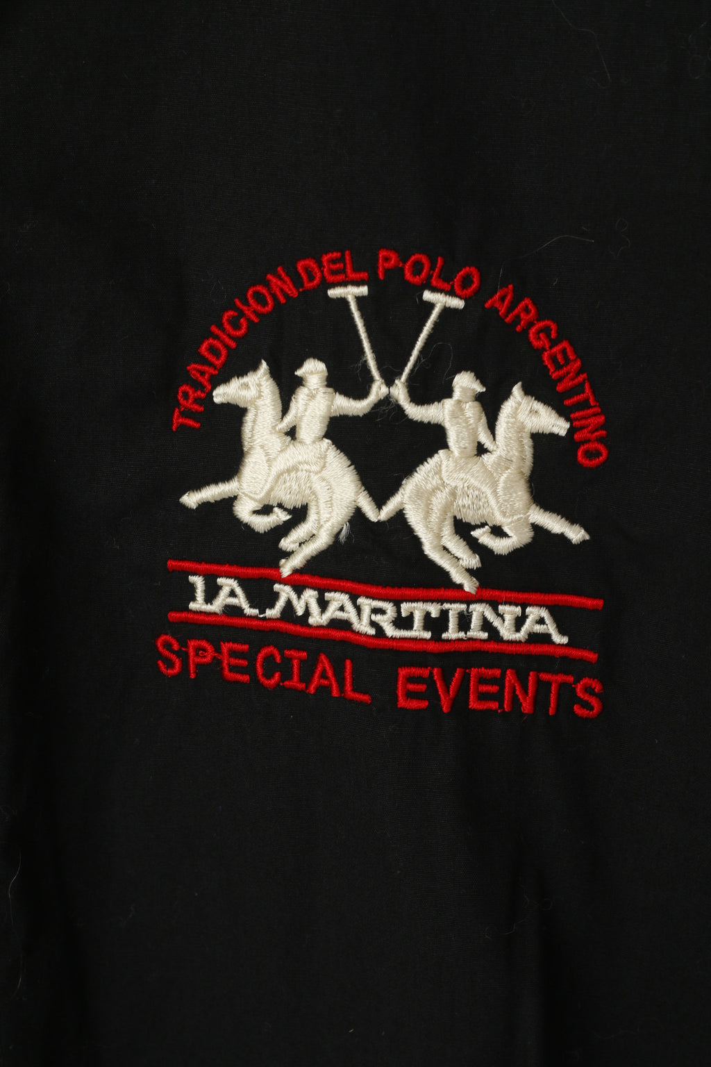 La Martina Men XXL (L) Casual Shirt Black Argentino Buenos Aires Cotton Long Sleeve Top