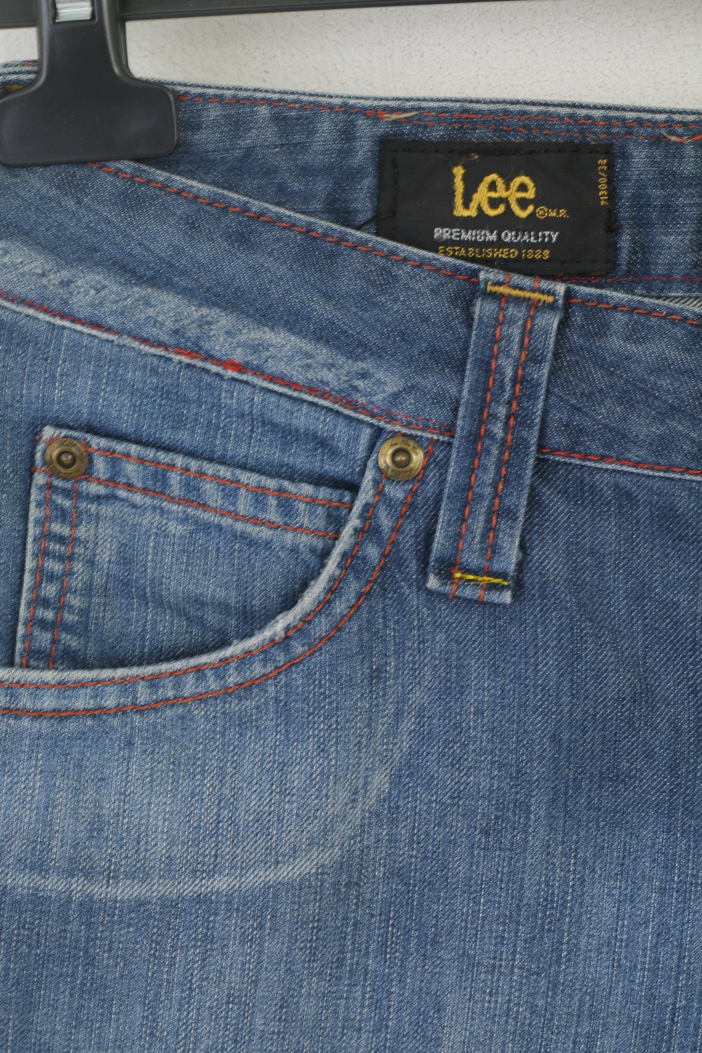 Lee Women 28 Jeans Trousers Blue Denim Cotton Straight Cropped Vintage Pants