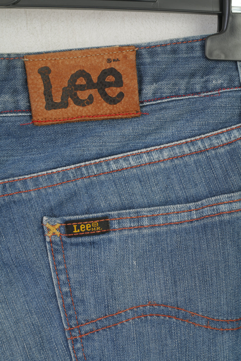 Lee Women 28 Jeans Trousers Blue Denim Cotton Straight Cropped Vintage Pants