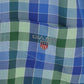 GANT Men M Casual Shirt Blue Check Sport Poplin E-Z Fir Short Sleeve Top