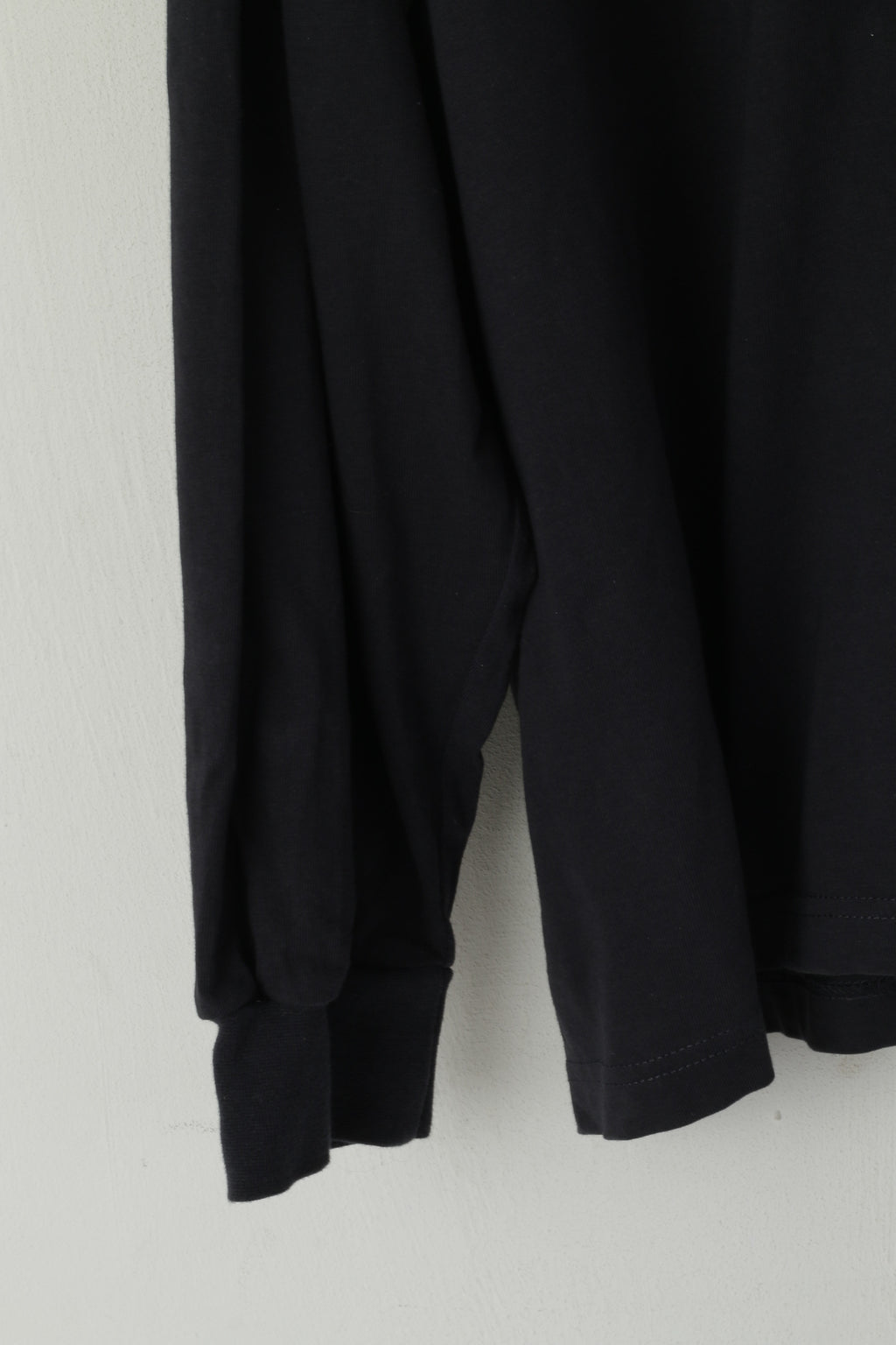 Roger Kent Men 62 XXL Polo Shirt Navy Cotton Vintage Pocket Long Sleeve Top