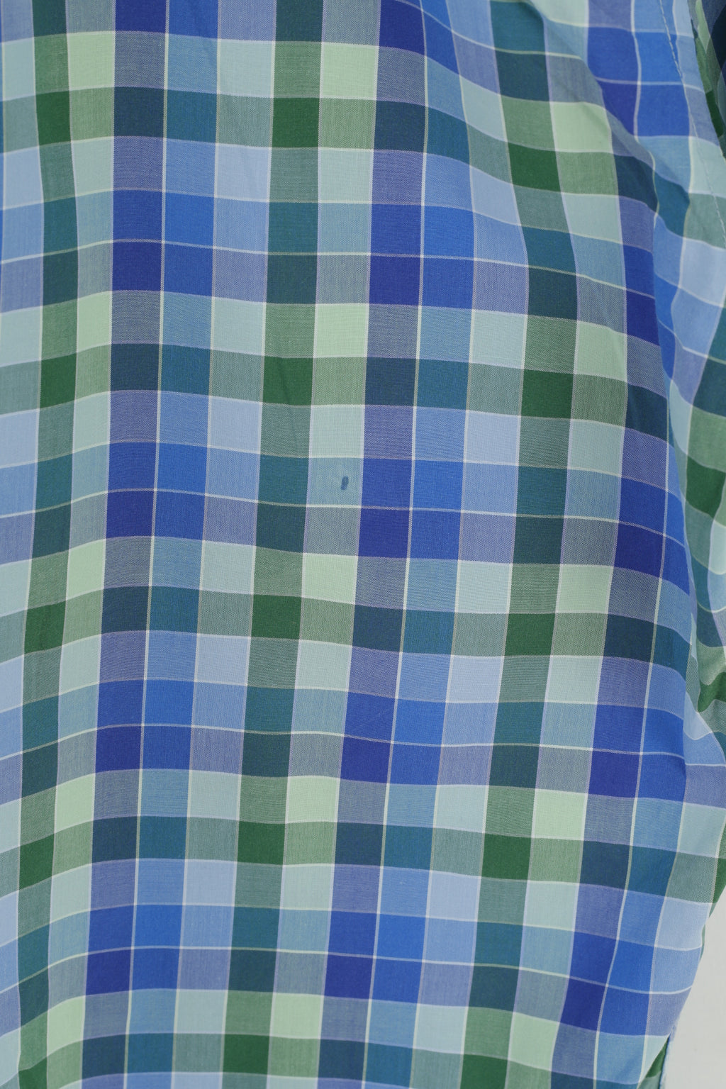 GANT Men M Casual Shirt Blue Check Sport Poplin E-Z Fir Short Sleeve Top