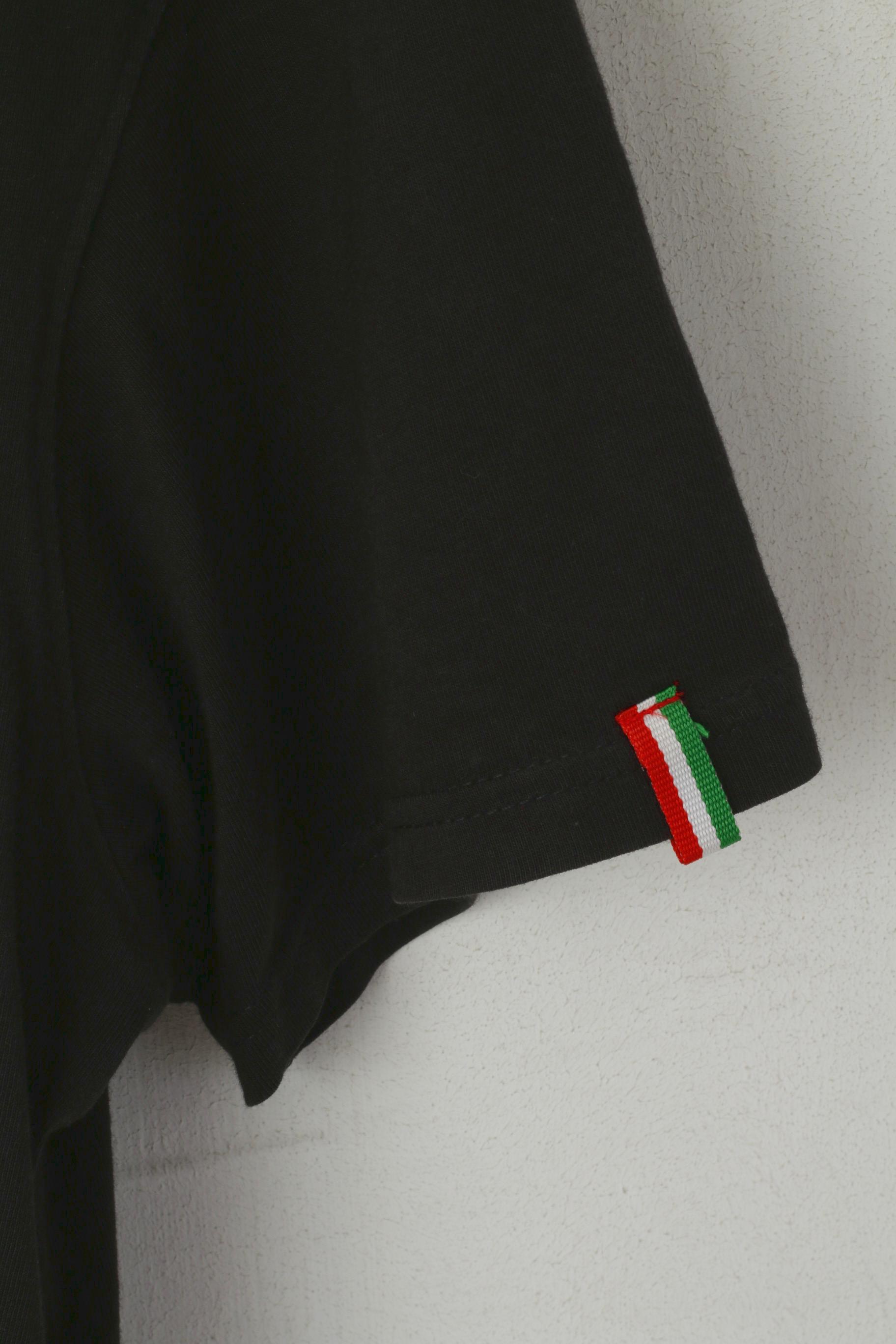 Diadora Women S Shirt Black Cotton Squadra Italy Stretch Sport Top