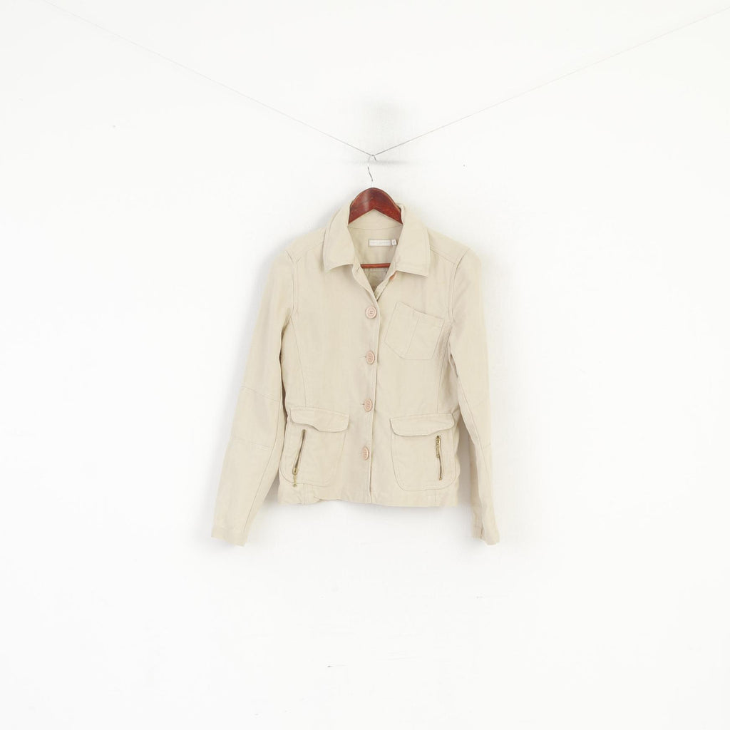 Yumi Mazao Femme 40 S Veste Beige vintage 100% Lin Norah Blazer
