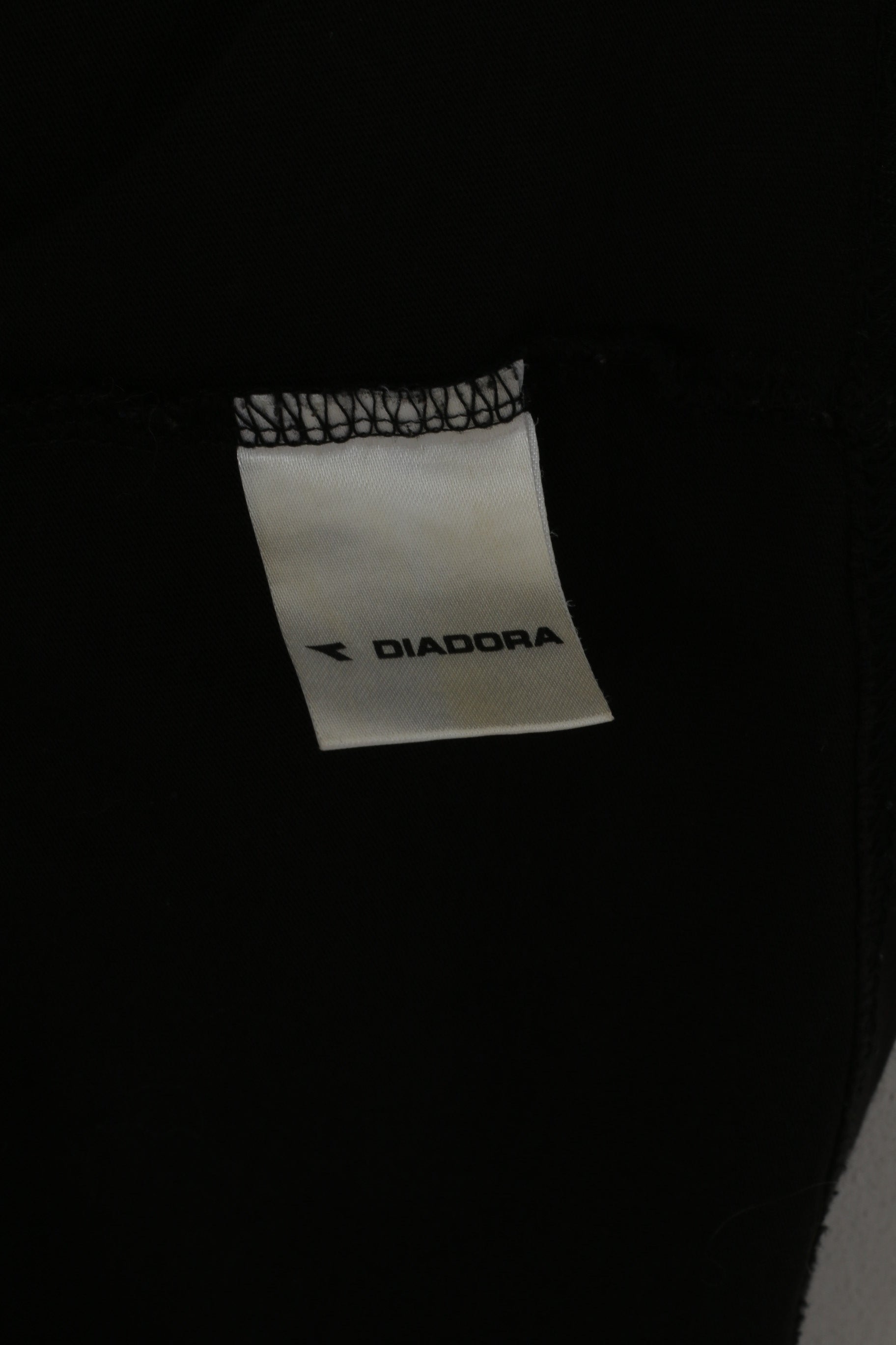 Diadora Women S Shirt Black Cotton Squadra Italy Stretch Sport Top