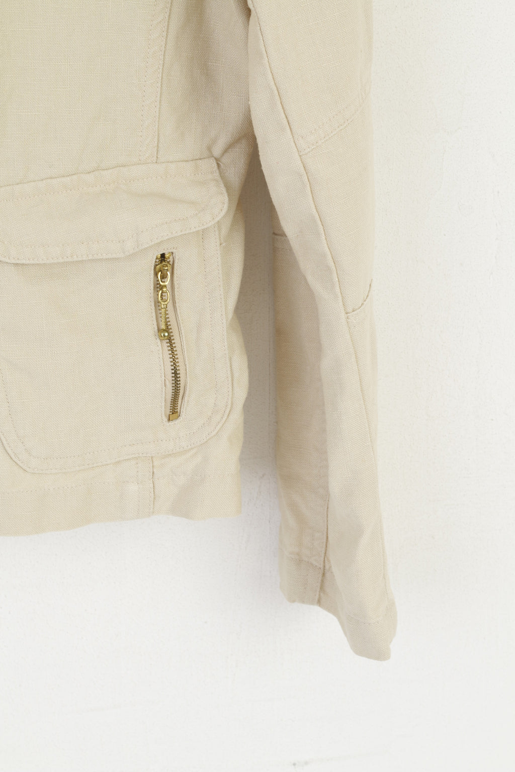 Yumi Mazao Femme 40 S Veste Beige vintage 100% Lin Norah Blazer