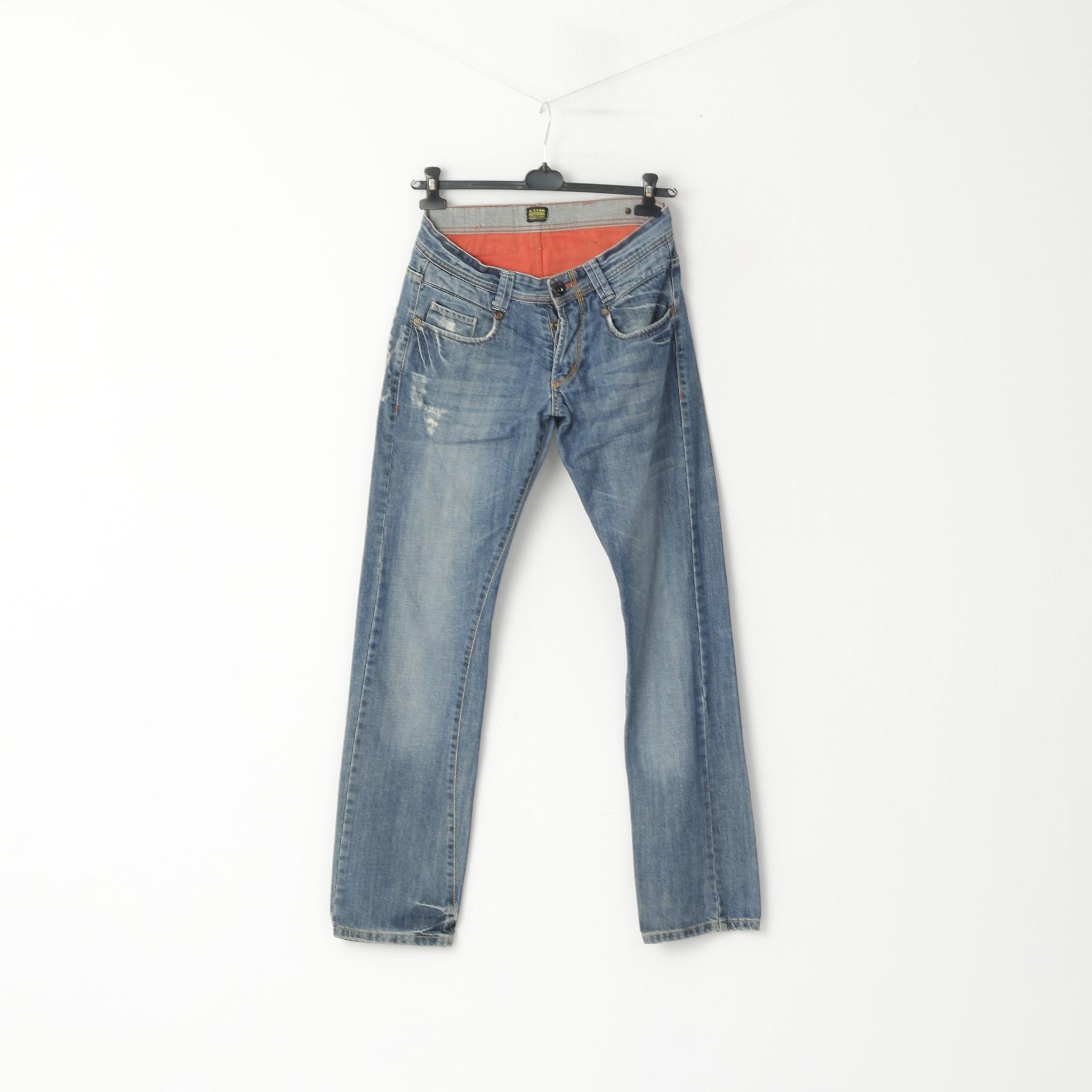 G-Star Raw Mens W30 L34 Trousers Cotton Denim Blue Jeans