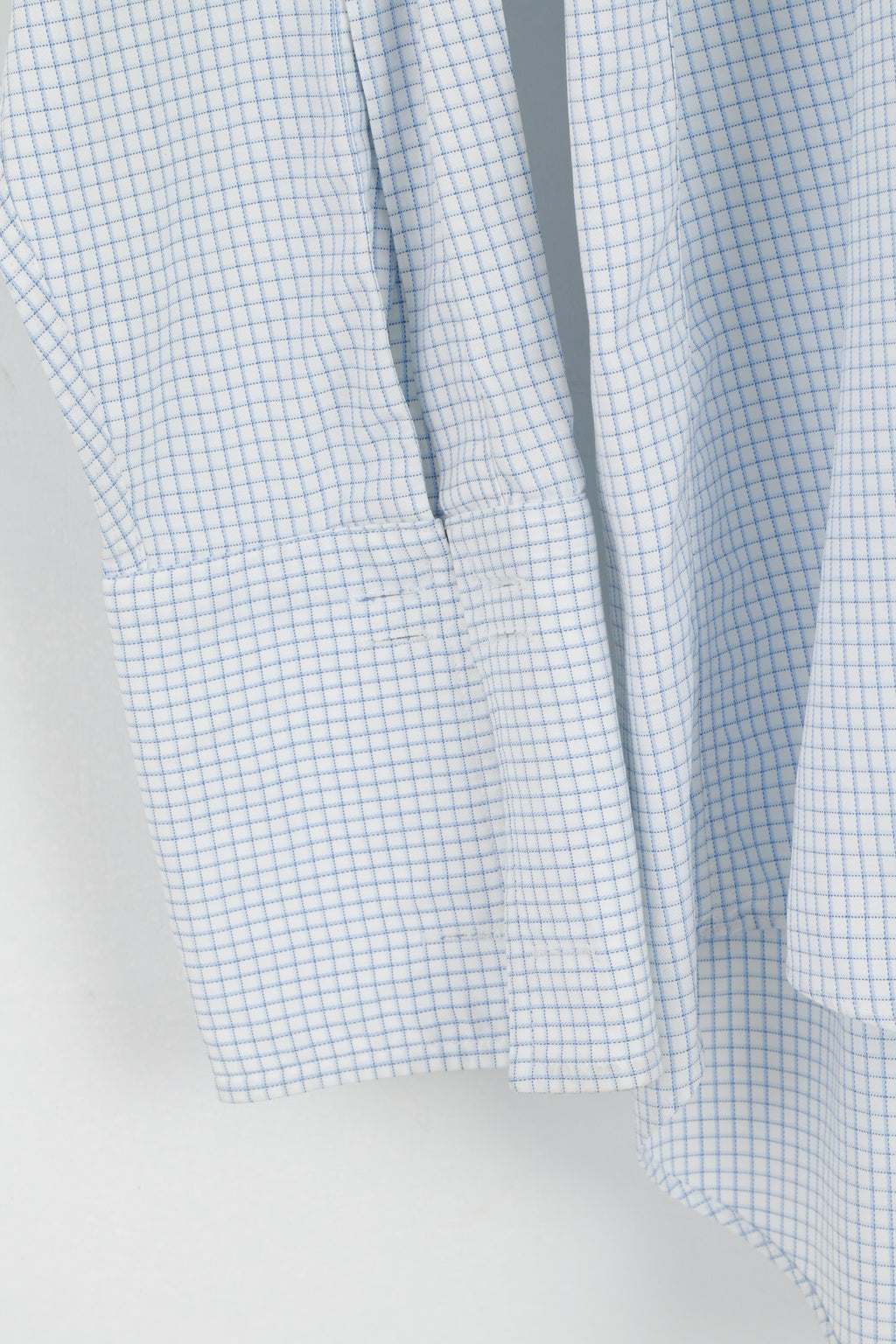 Charles Tyrwhitt Hommes 16 41 XL Chemise décontractée Blanc Bleu Carreaux Manchette Non Repassage Haut À Manches Longues