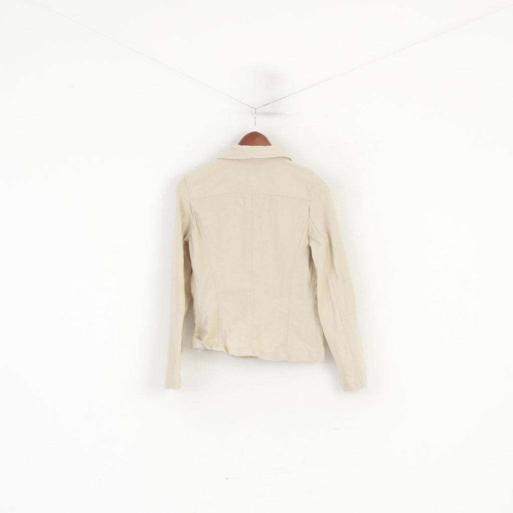 Yumi Mazao Femme 40 S Veste Beige vintage 100% Lin Norah Blazer