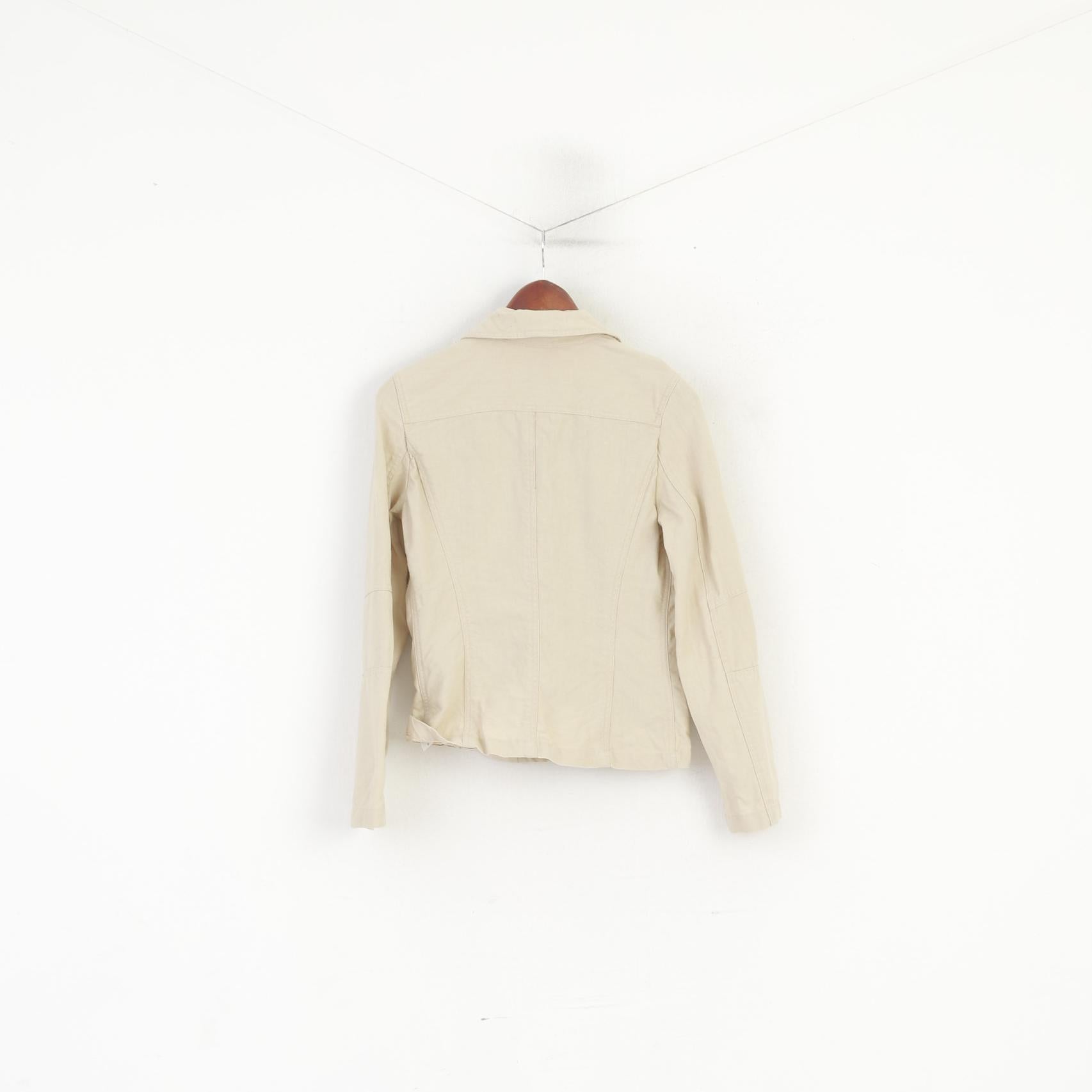Yumi Mazao Femme 40 S Veste Beige vintage 100% Lin Norah Blazer