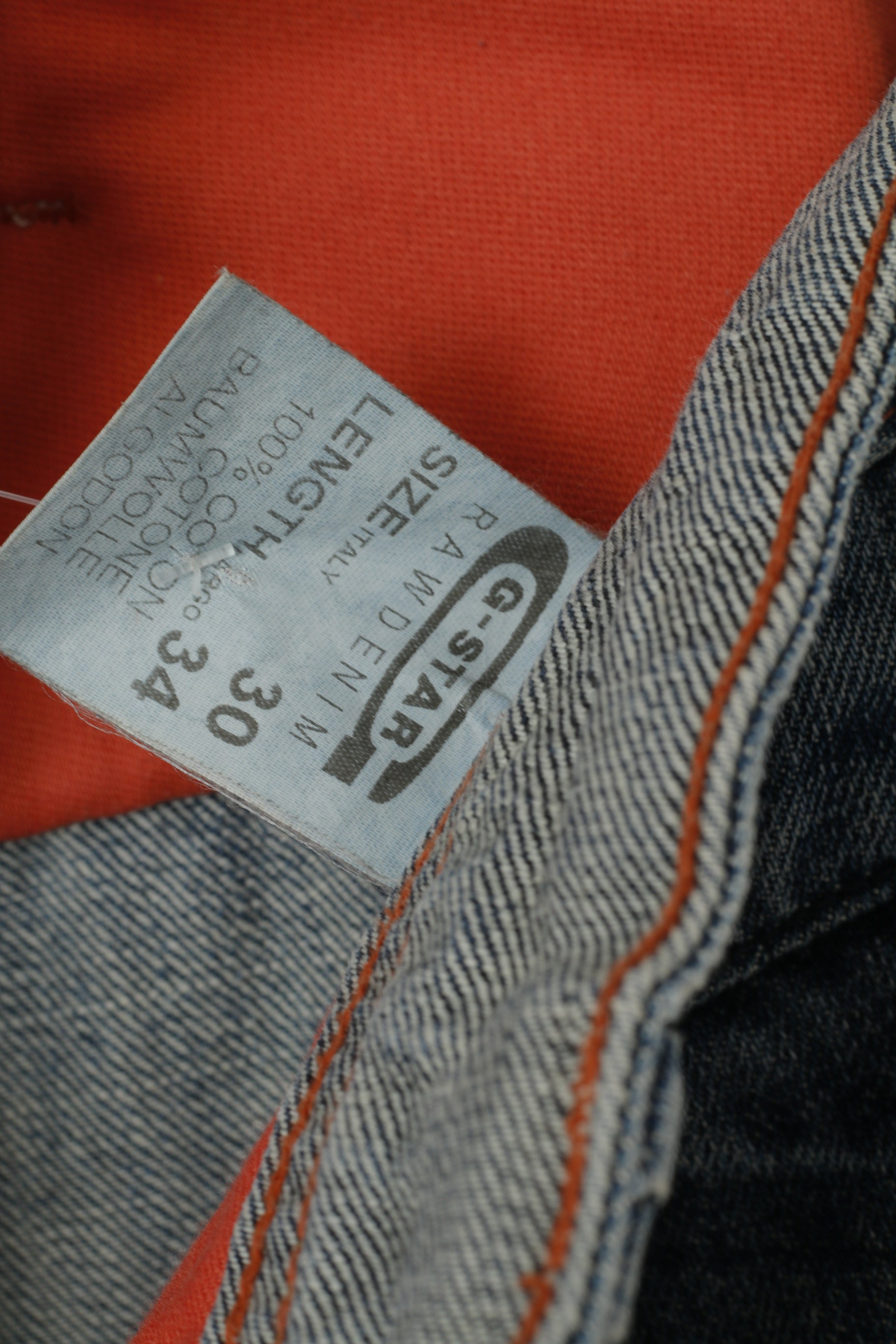 G-Star Raw Mens W30 L34 Trousers Cotton Denim Blue Jeans