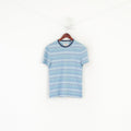Penguin Chemise Homme S (XS) Bleu Coton Rayé Col Rond Haut Classique