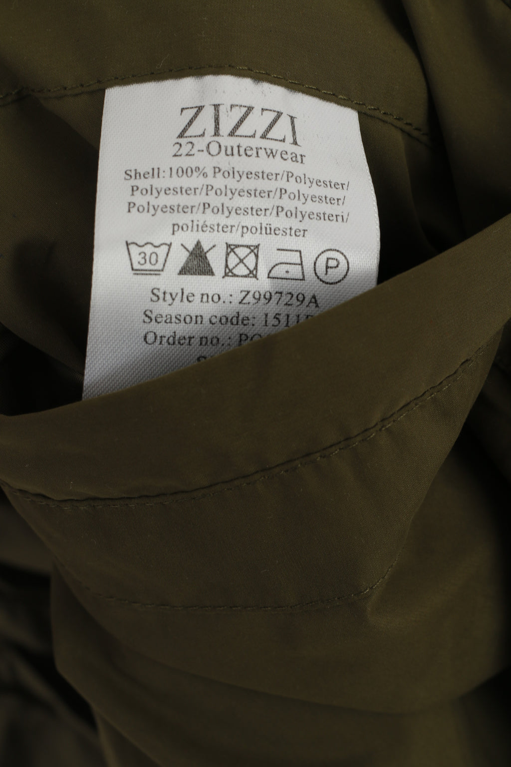Zizzi Women M Jacket Green Lightweight Full Zipper Parka Casual Outwear Top