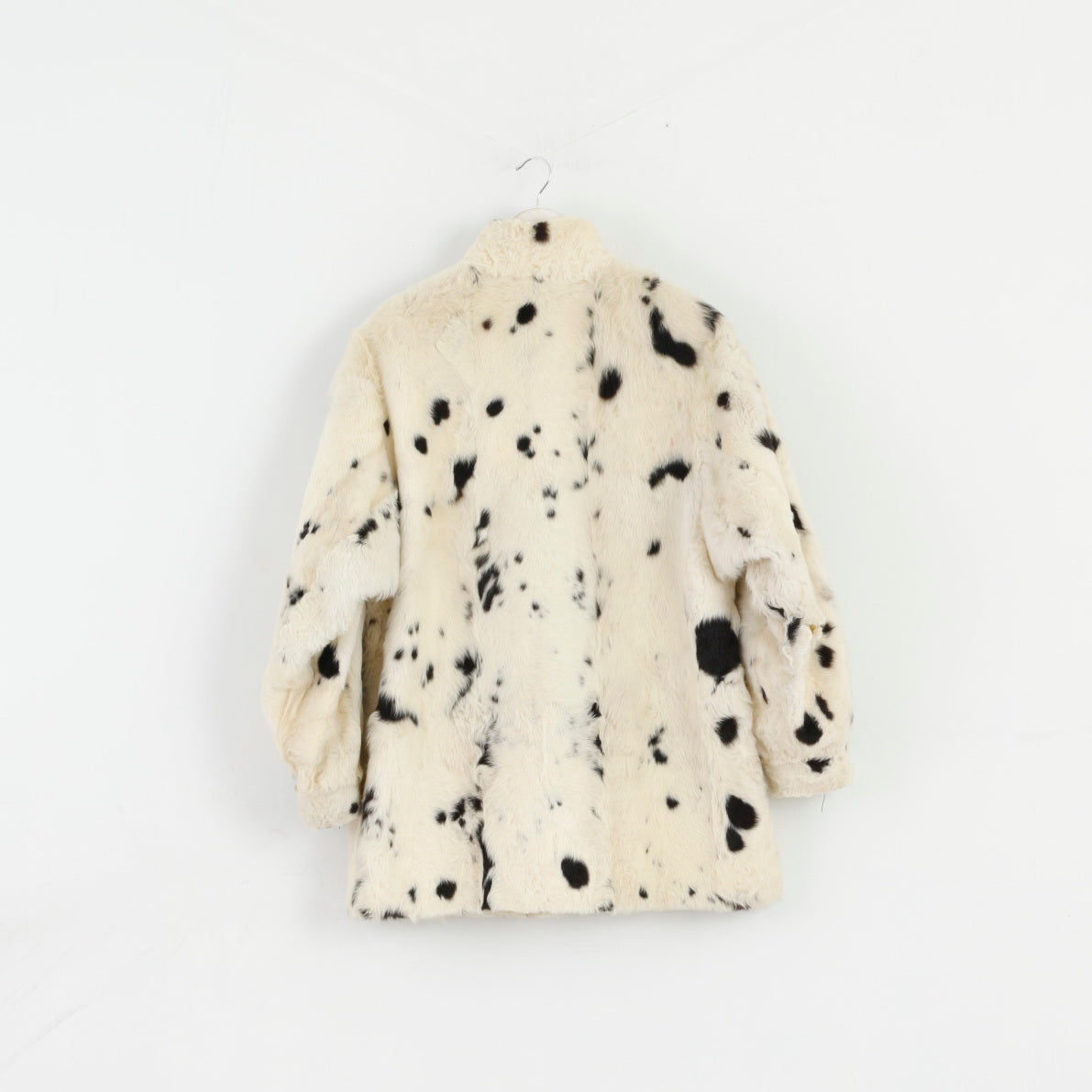 Wyhid Pelze Women L Jacket Beige Spotty Fut Leather Buttoned Boho Top