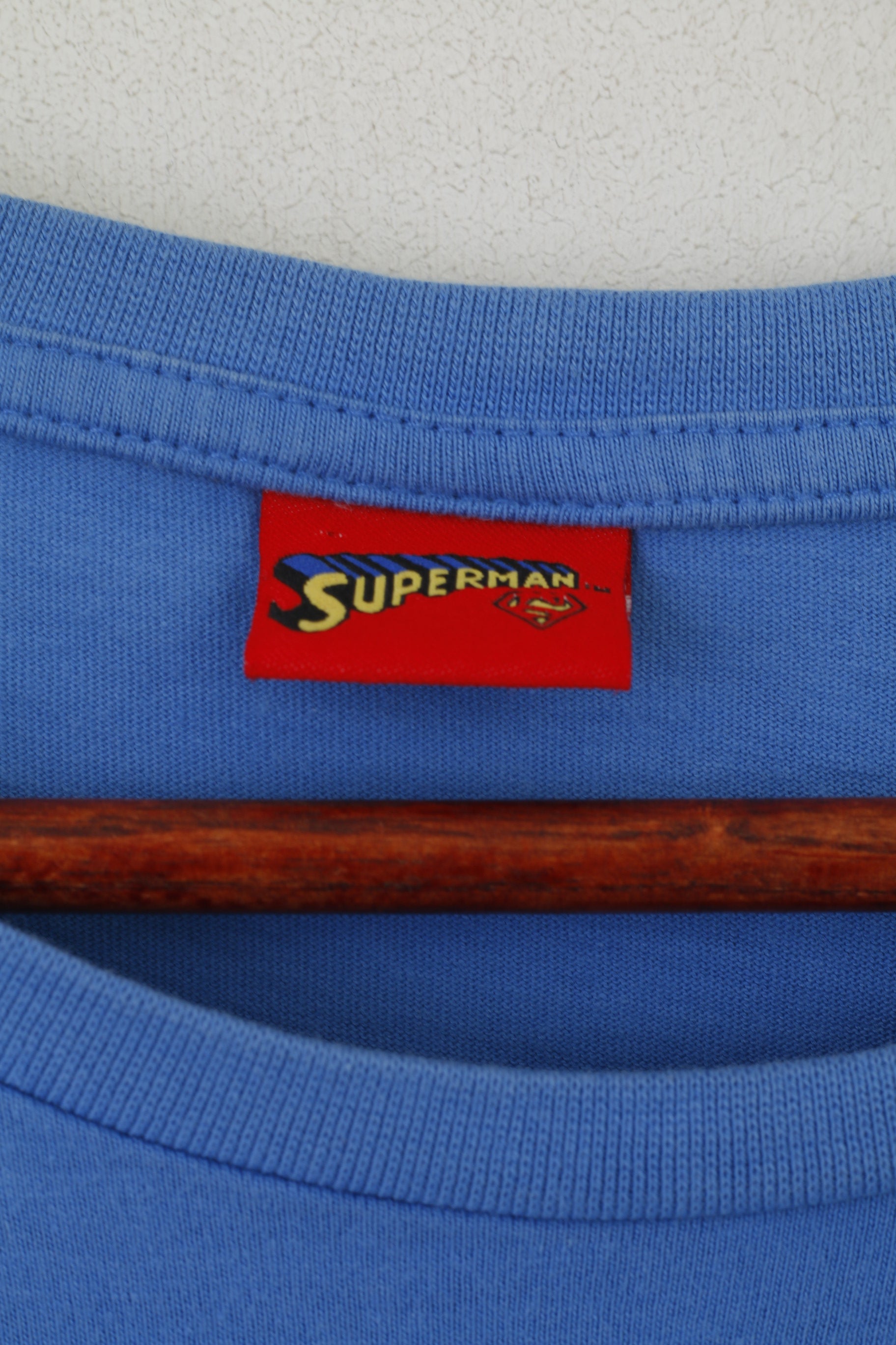 Geroge Chemise XL pour homme en coton bleu Superman graphique décontracté à col rond