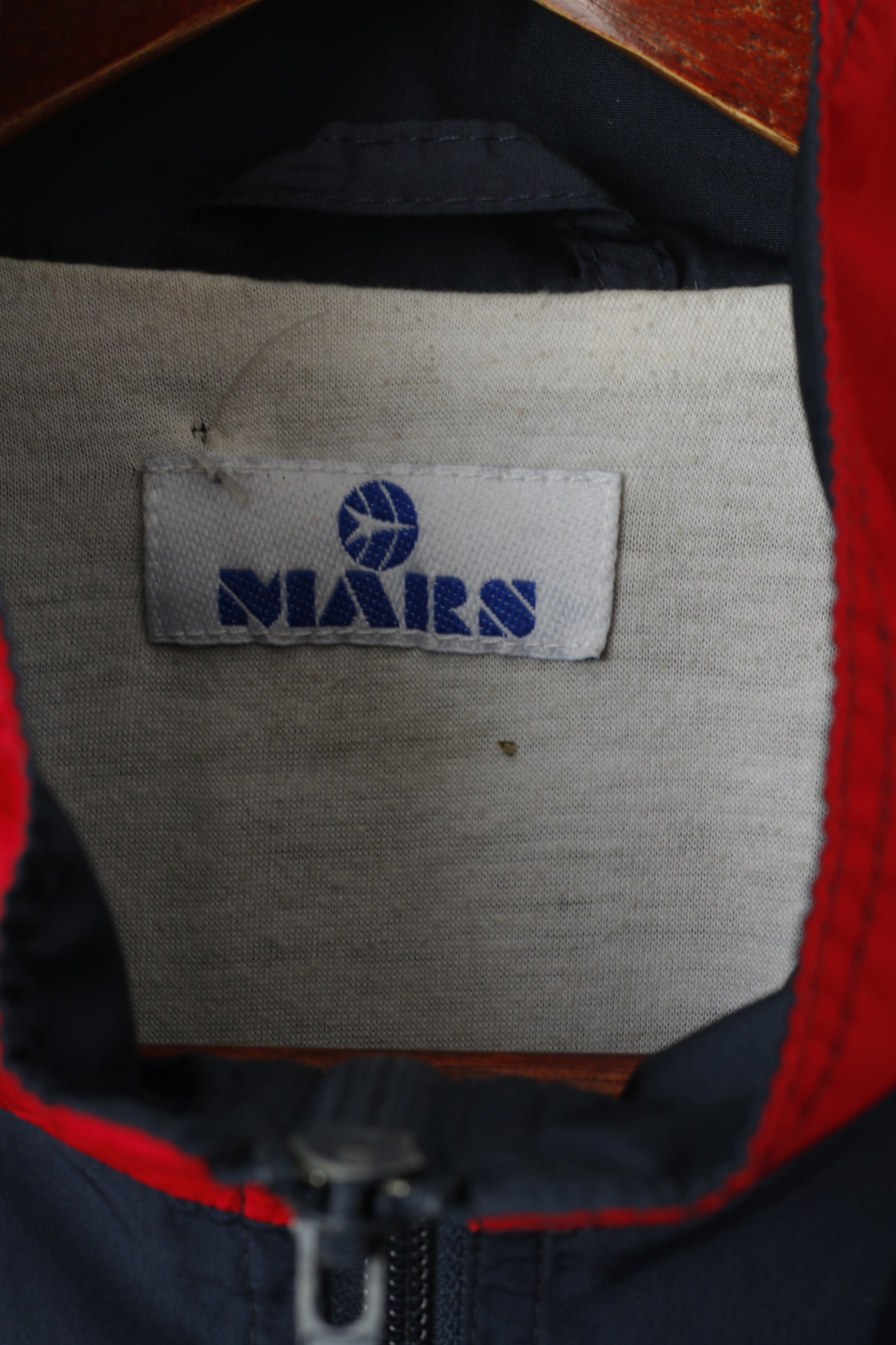 Mars Sportsline Women 36 S Jacket Navy Vintage Bomber Zip Up Track Top