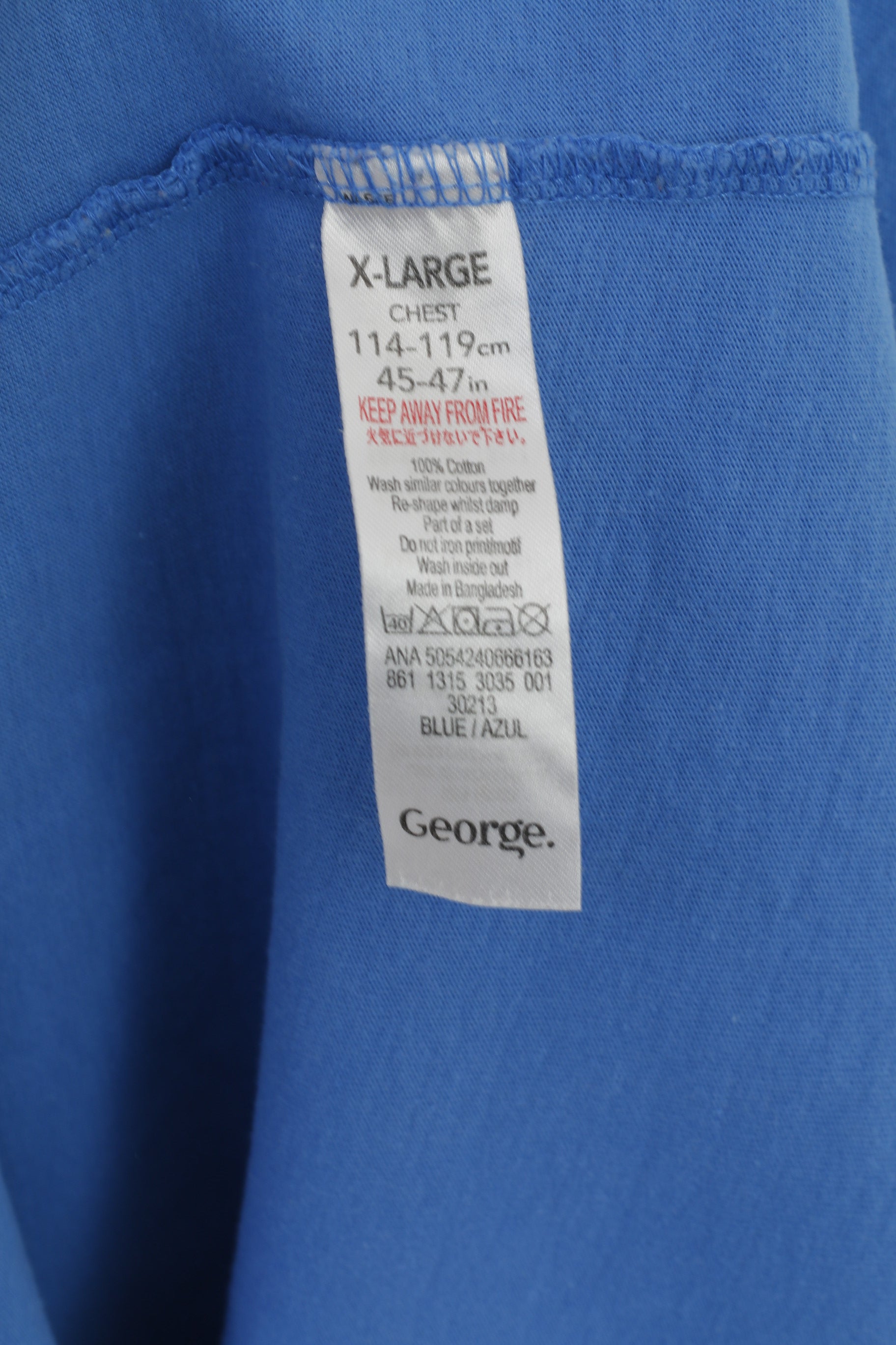 Geroge Chemise XL pour homme en coton bleu Superman graphique décontracté à col rond