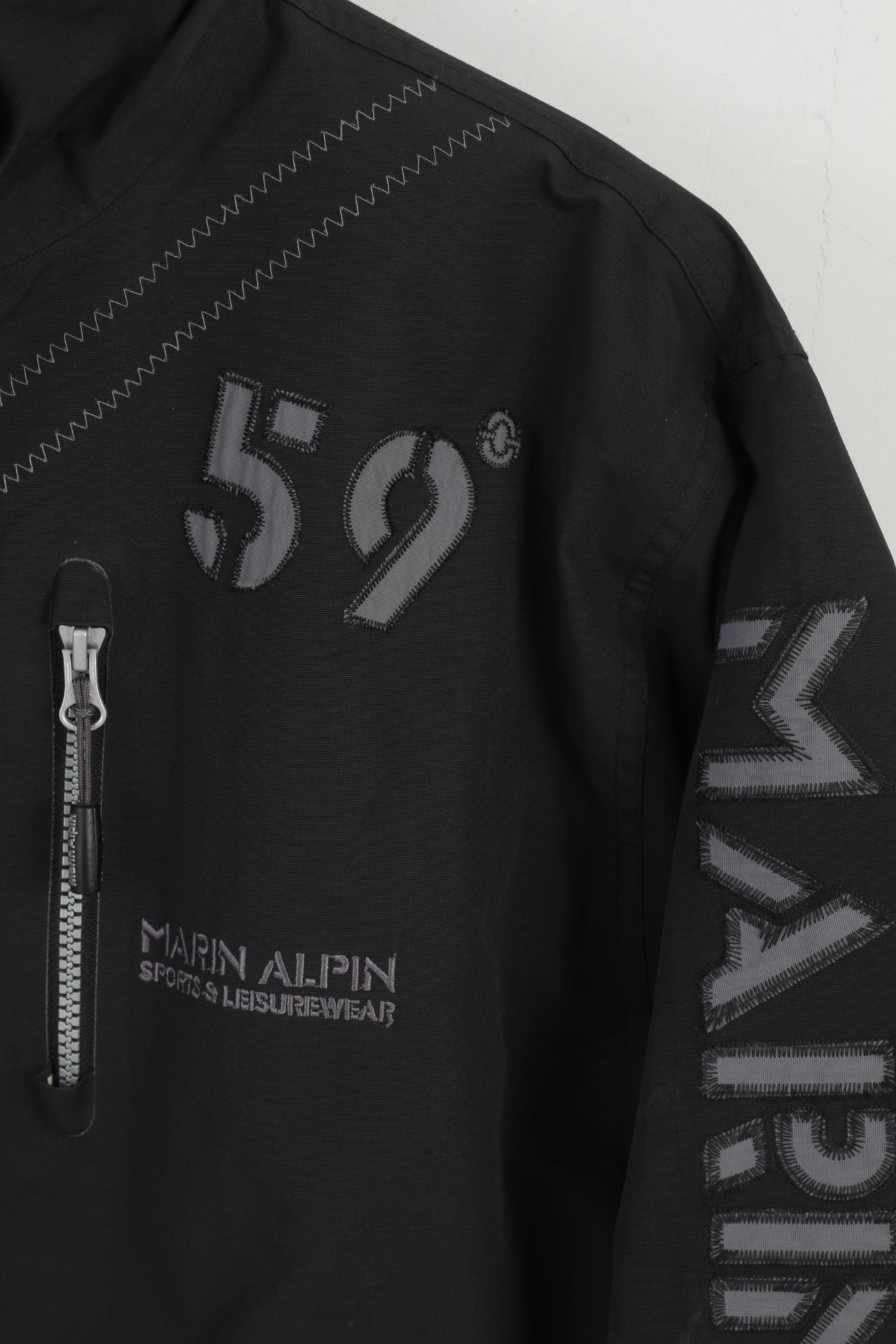 Marin Alpin Sports & Leisurewear Men M Jacket Black Nylon Waterproof Lightweight Top