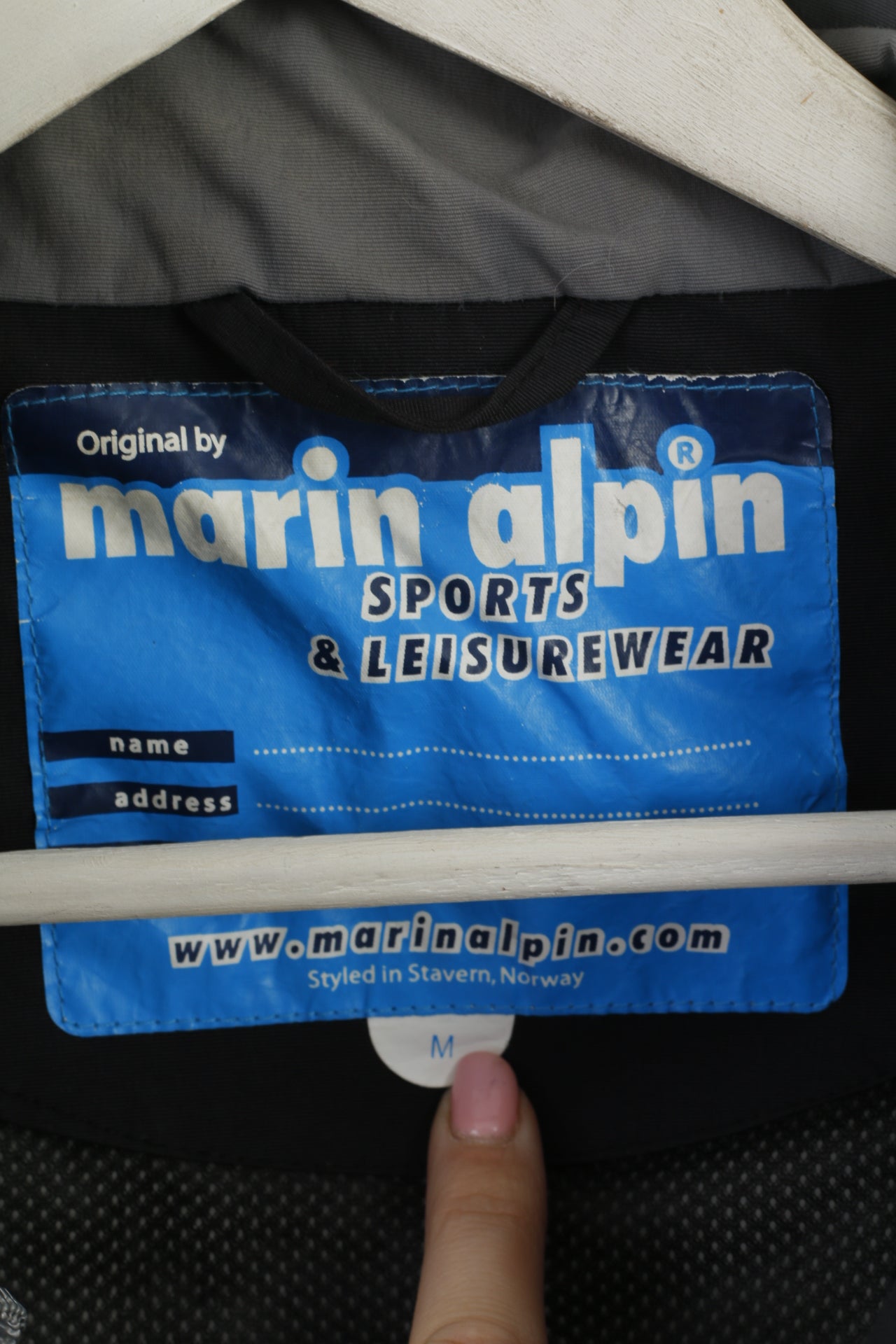Marin Alpin Sports & Leisurewear Men M Jacket Black Nylon Waterproof Lightweight Top