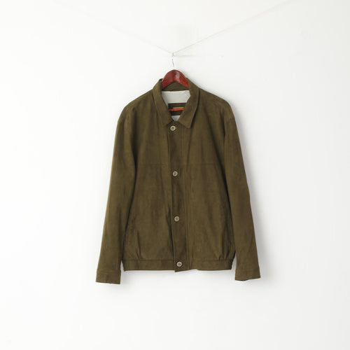 Bugatti Hommes 54 L Veste Vert Léger Décontracté Fermeture Éclair Complète Classique Haut