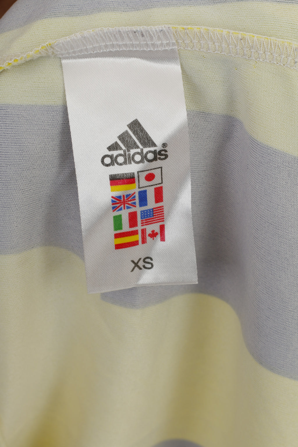 Polo Adidas Fenerbahce da uomo XS, maglia da calcio a righe blu scuro, Spor Kulübü, maglia turca