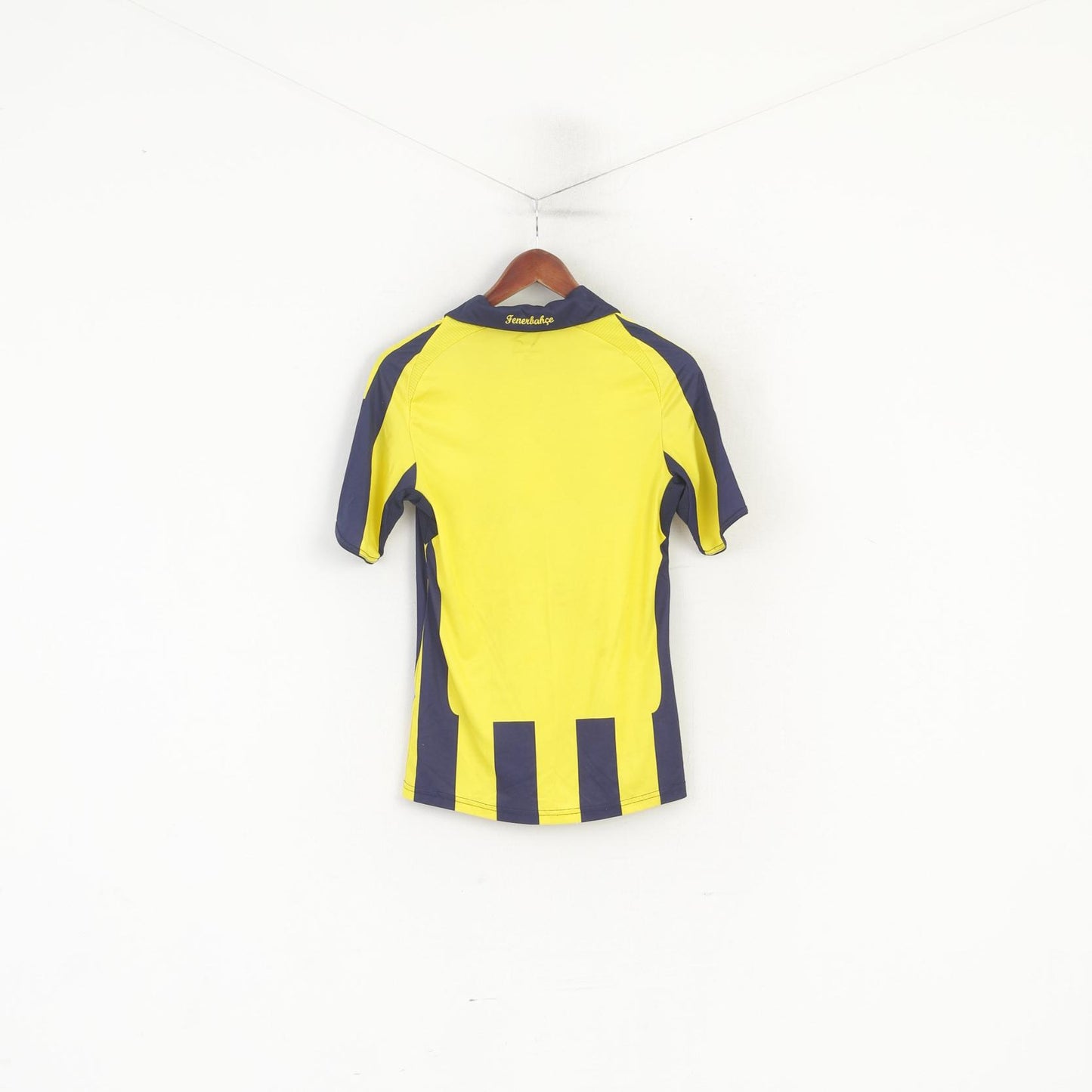 Adidas Fenerbahce Men XS Polo Shirt Navy Striped Football Spor Kulübü Turkish Top