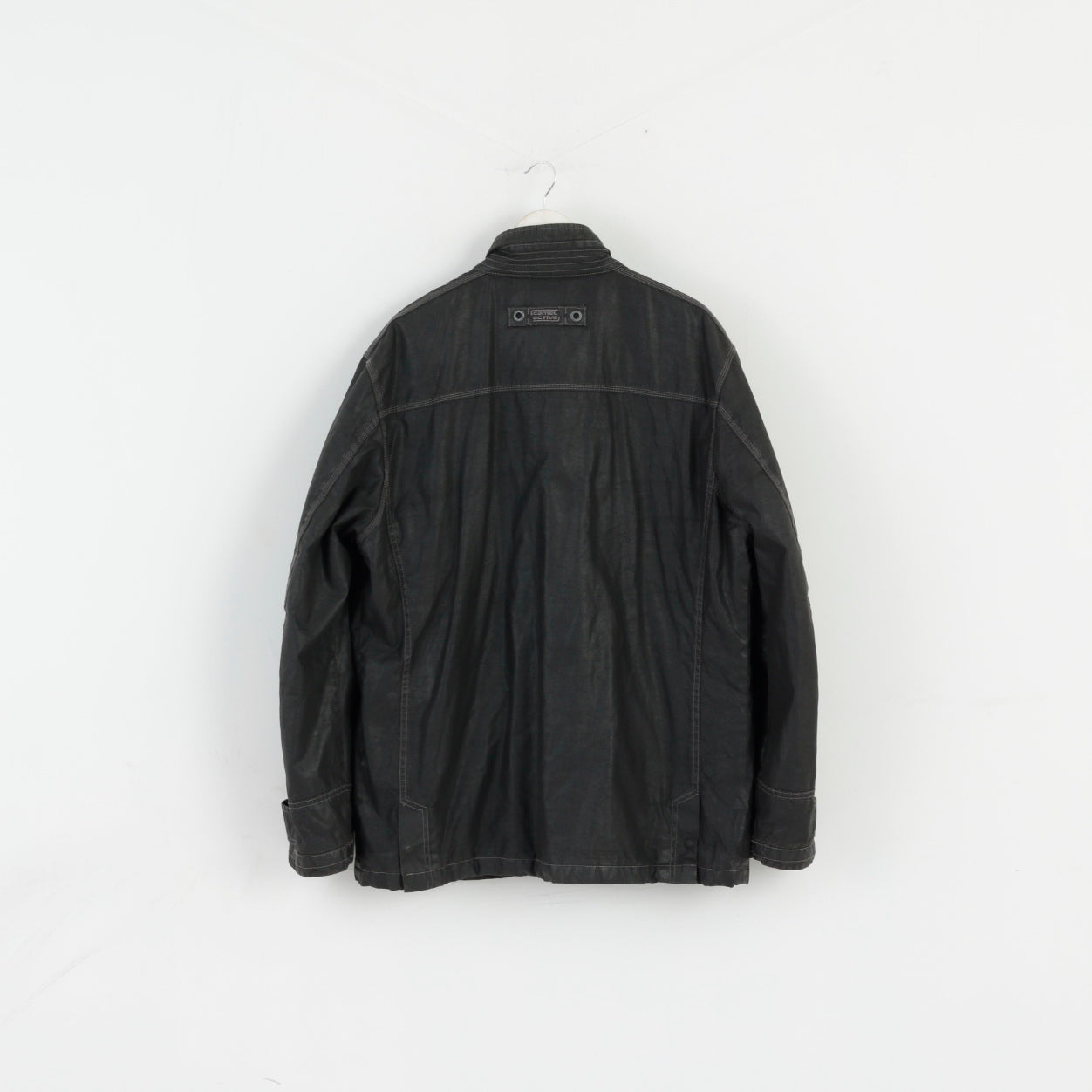 Camel Active Men 56 XL Jacket Black Cotton Wax Nature Challenge Outdoor Top