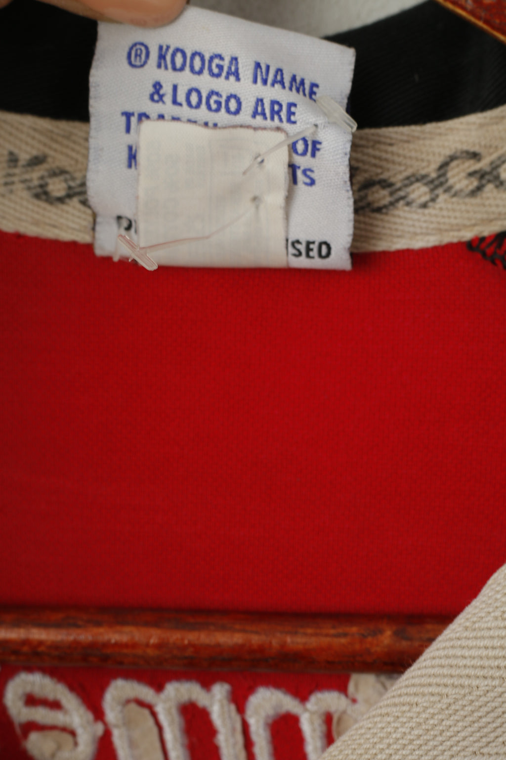 KooGa Men 42 L Polo Shirt Red Cotton Rugby Llantwit Major RFC Official Jersey Top
