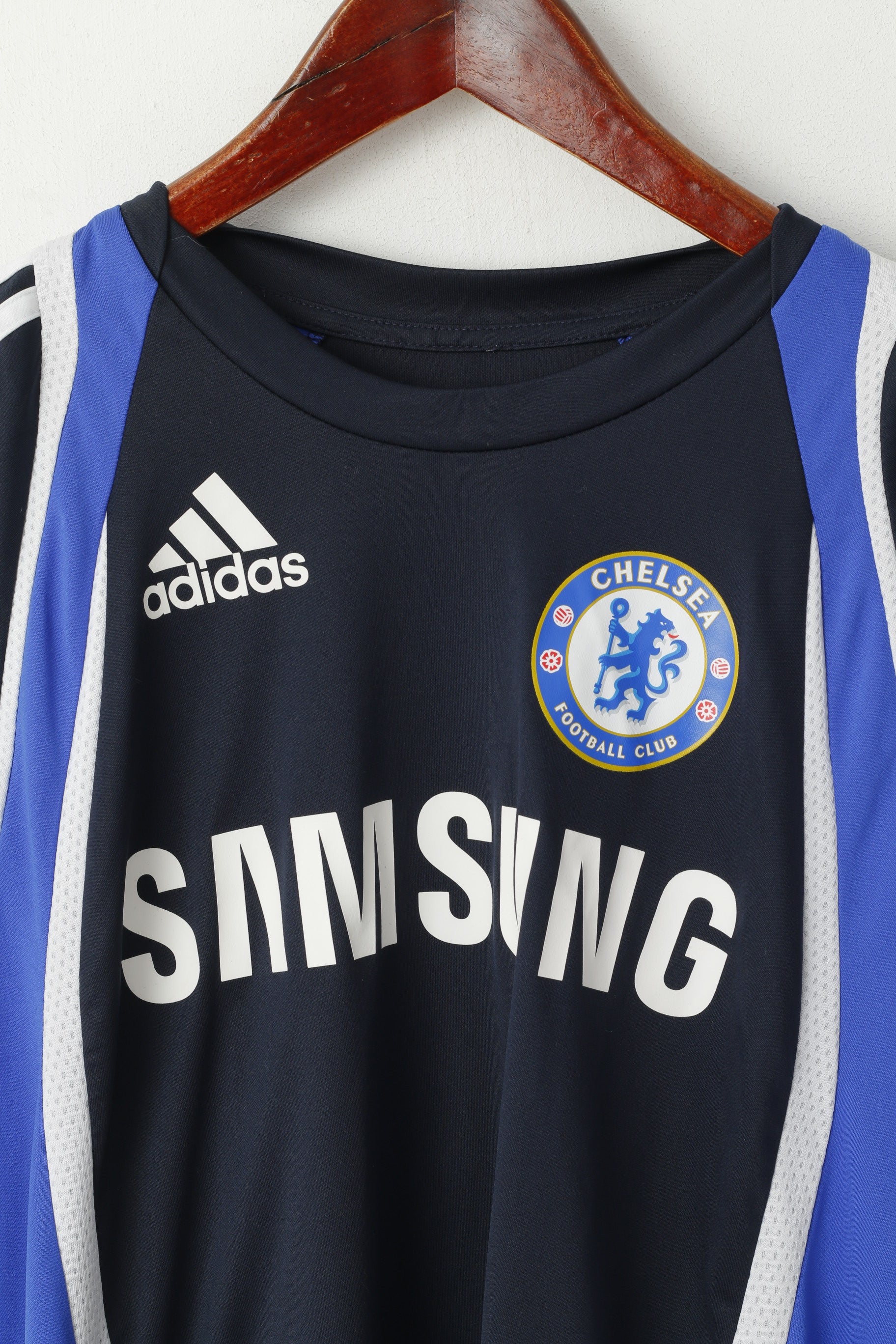 Maglia da uomo Adidas Navy Chelsea Football Club 2009 Maglia da allenamento di calcio
