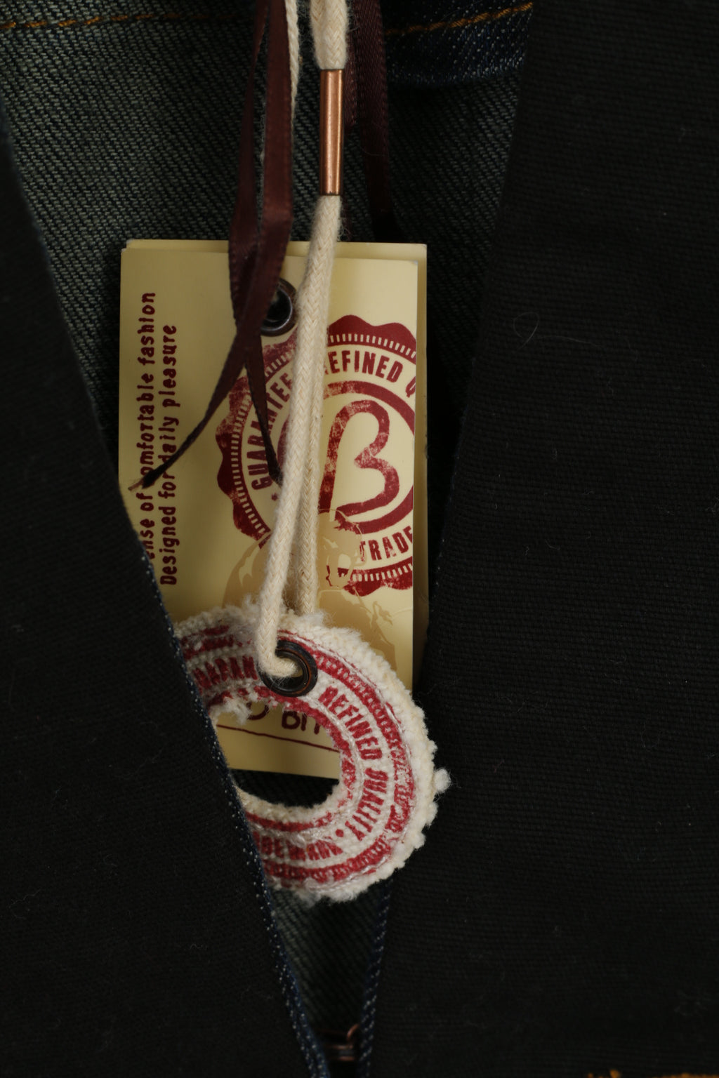 Nouveau David Bitton Femme L (M) Veste Marine Denim Coton Stretch Jolie Pochette