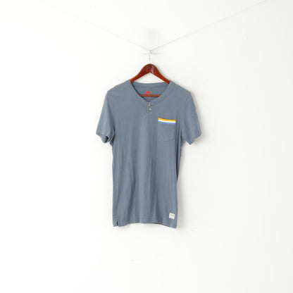 Nike Men S Shirt Navy Cotton Vintage Pocket Sportswear Slim Fit Top