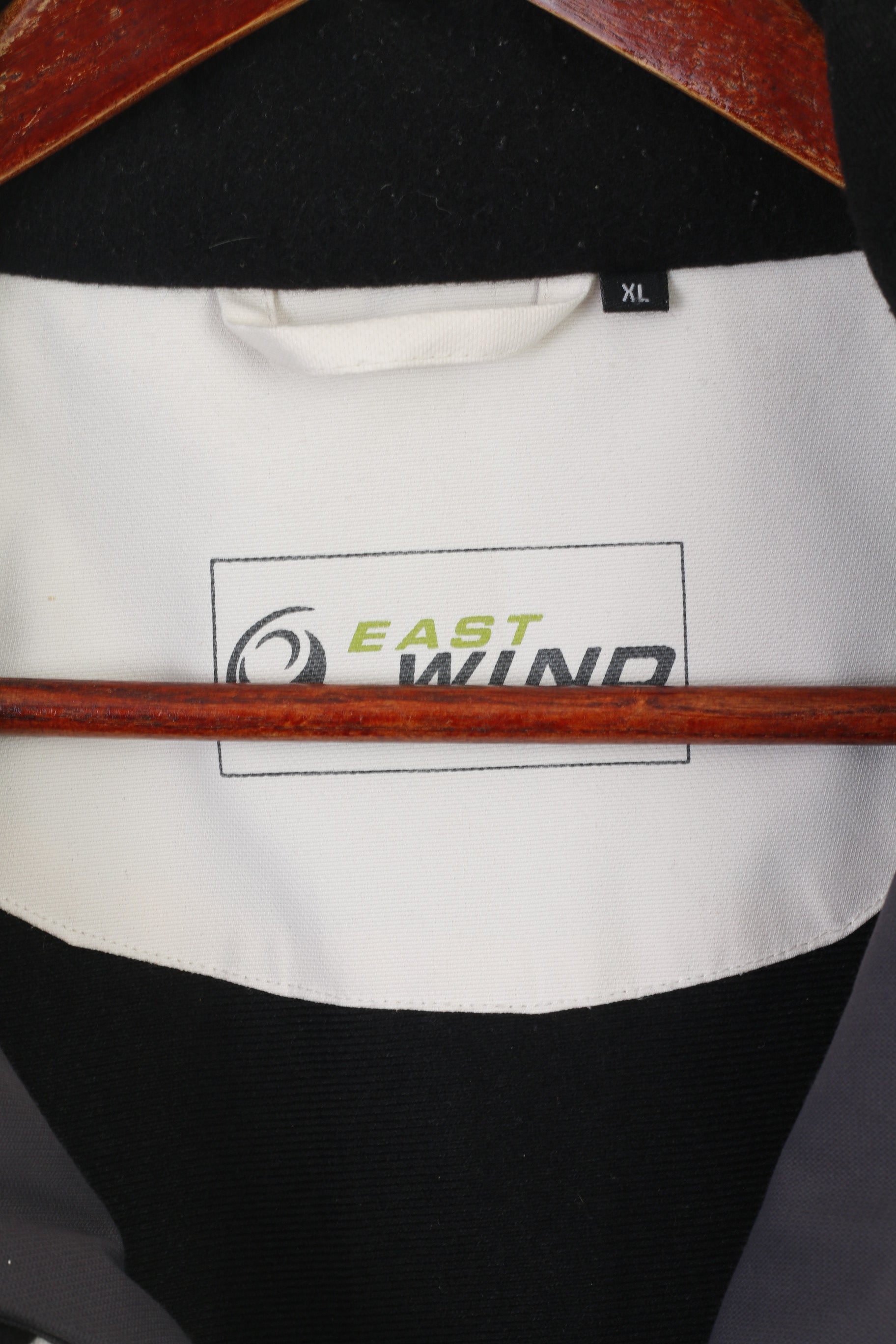 East Wind Men XL 54/56 Ski Jacket Black Hooded Outdoor Clima Tex Full Zipper Winter Top