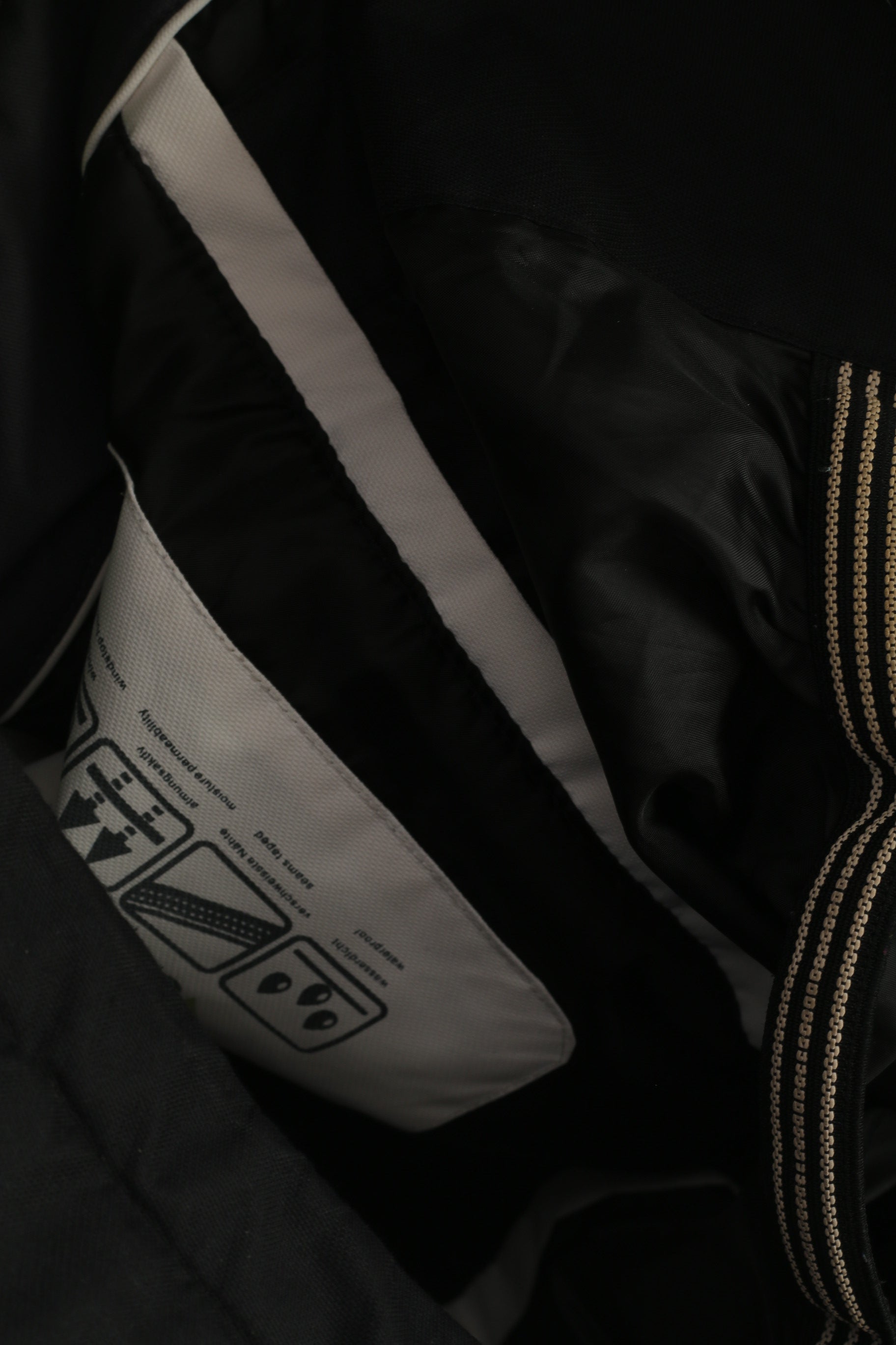 East Wind Men XL 54/56 Ski Jacket Black Hooded Outdoor Clima Tex Full Zipper Winter Top