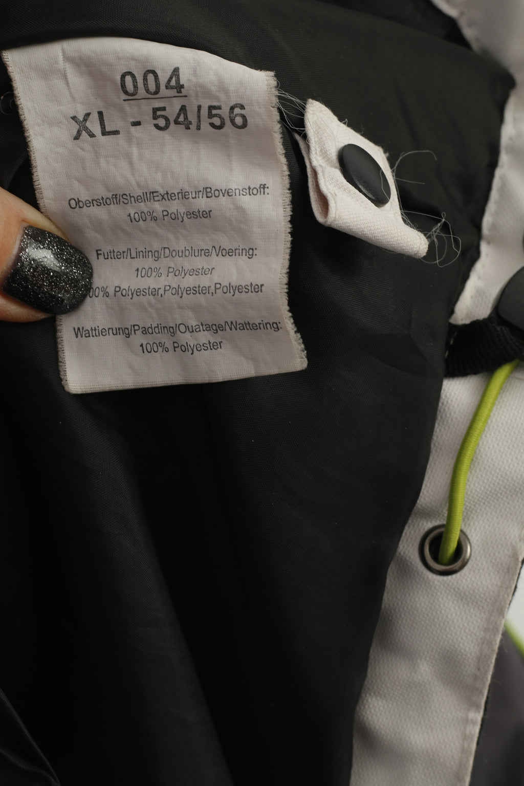 East Wind Men XL 54/56 Ski Jacket Black Hooded Outdoor Clima Tex Full Zipper Winter Top