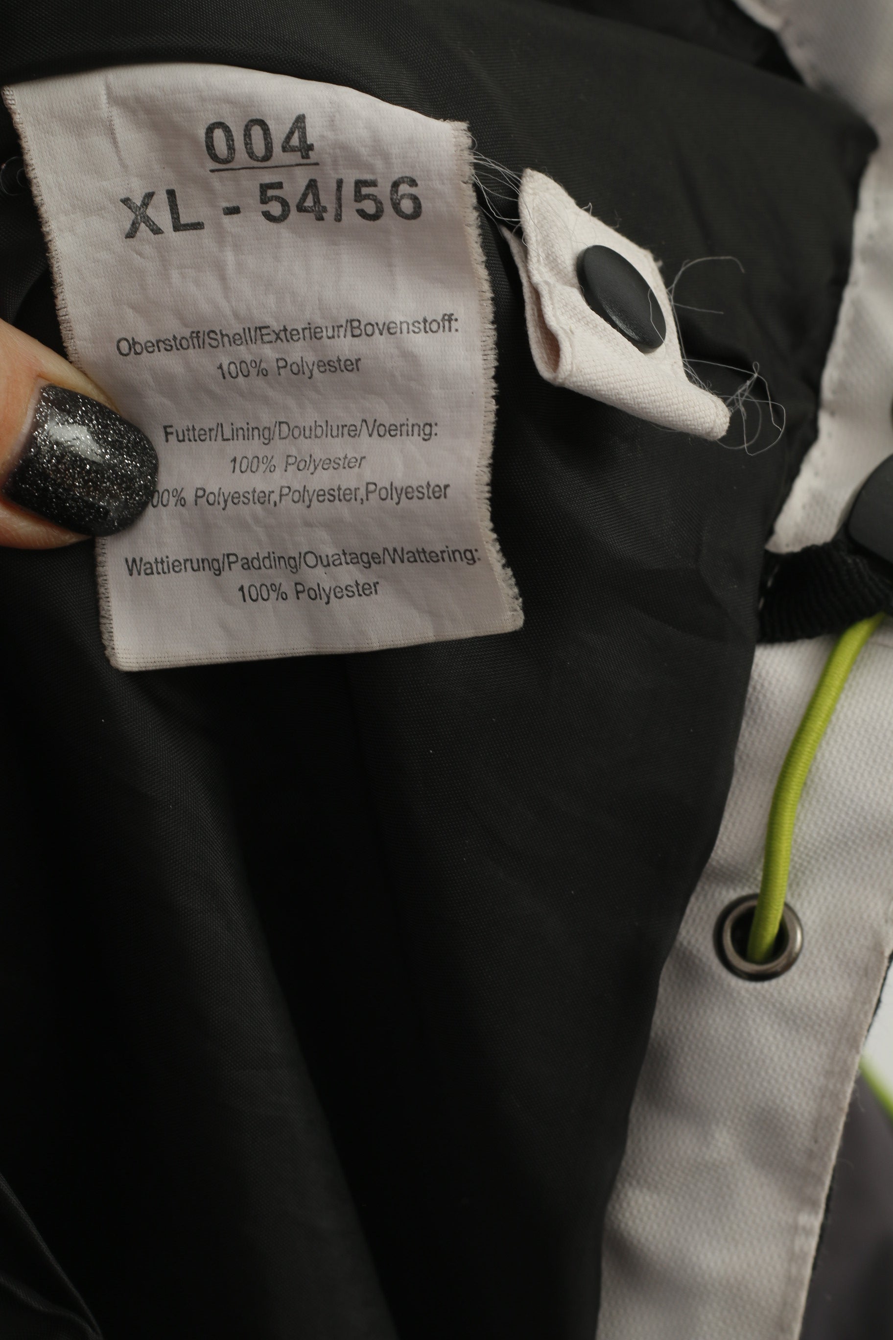 East Wind Men XL 54/56 Ski Jacket Black Hooded Outdoor Clima Tex Full Zipper Winter Top